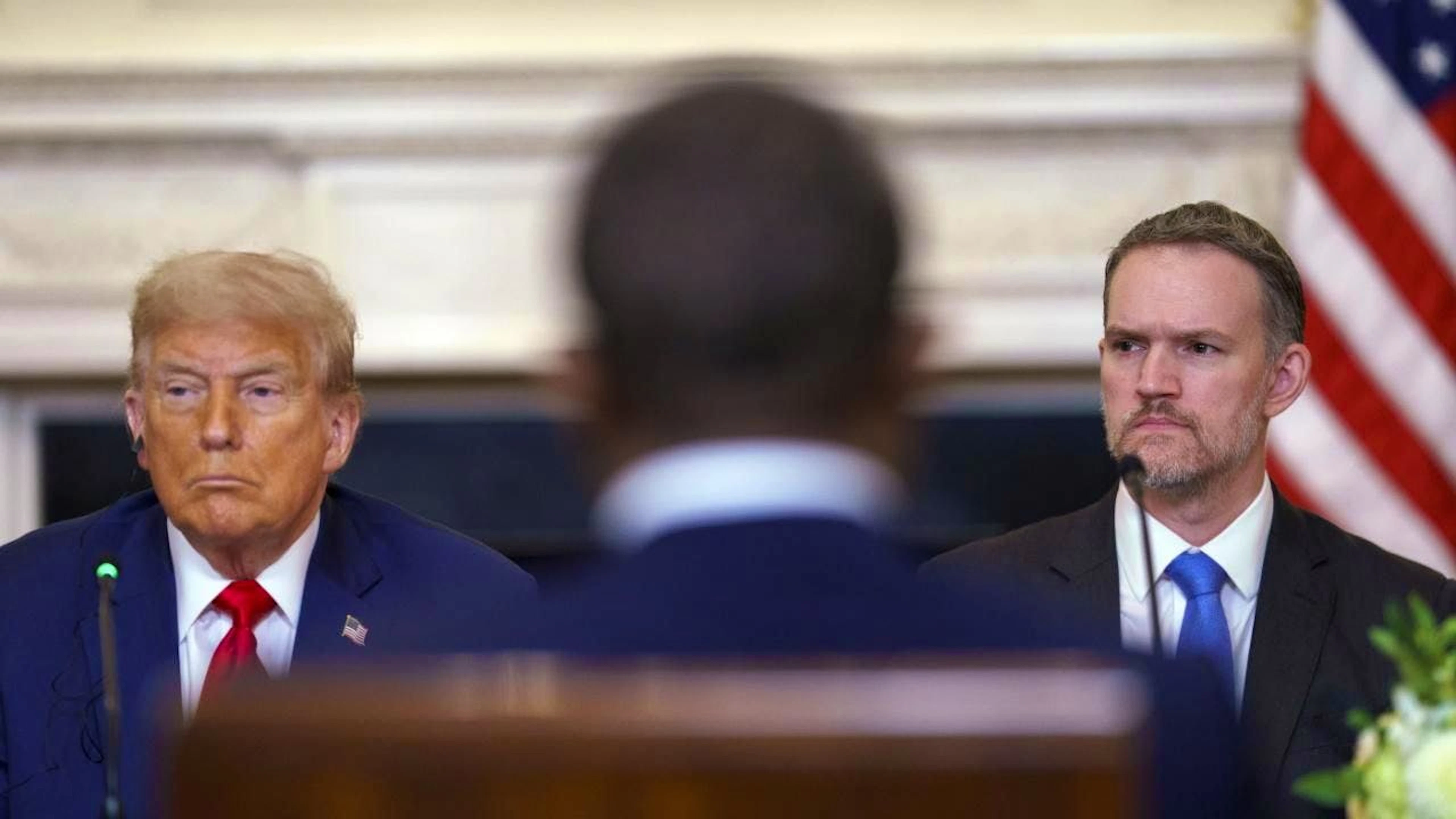 Jamieson Greer (a destra) è membro dell'amministrazione del presidente Donald Trump.