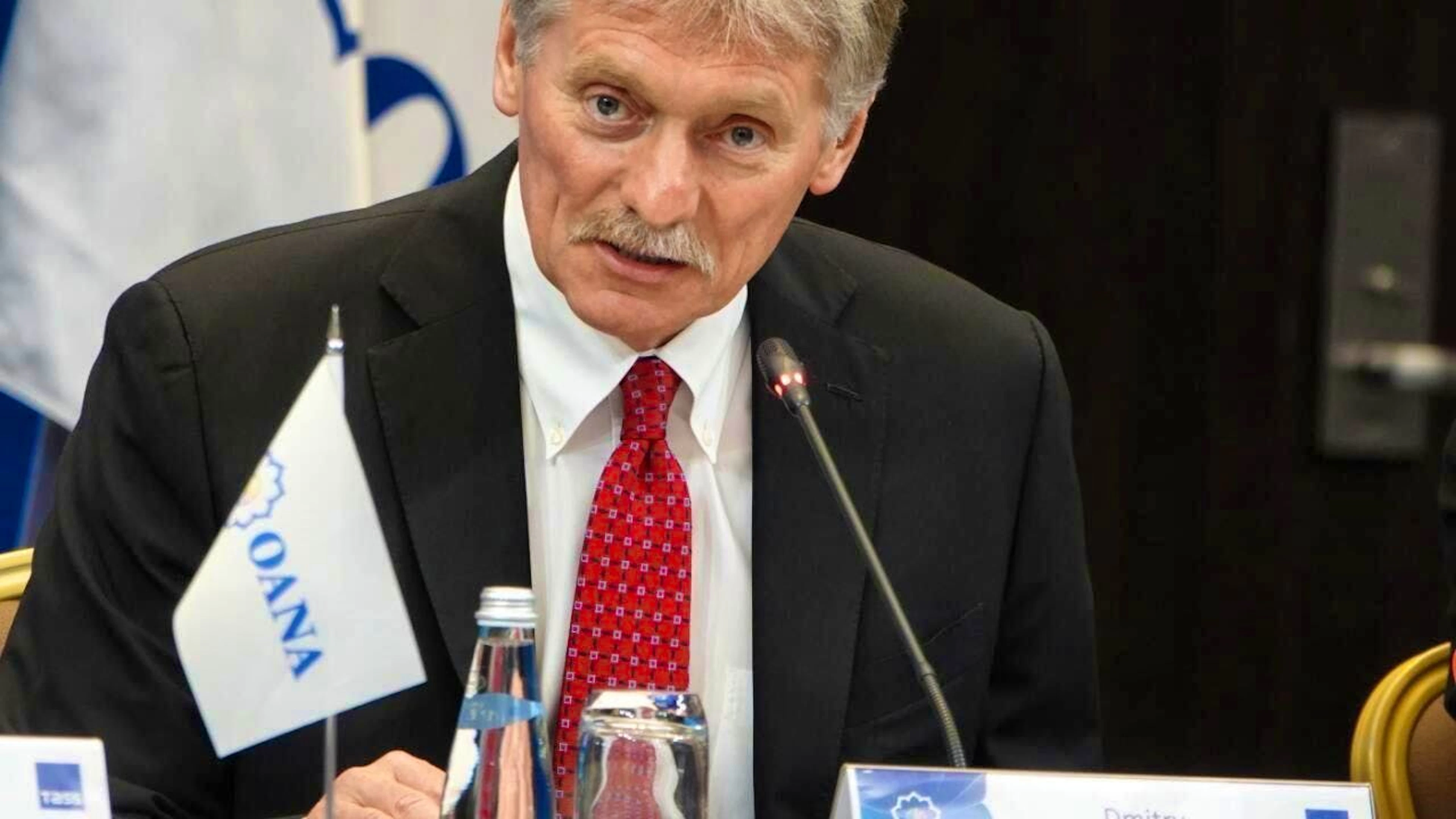 ARCHIVE - Kremlin spokesman Dmitry Peskov speaks at the General Assembly of the Organization of Asia-Pacific News Agencies (OANA), an association of news agencies of the Unesco states in the Asia-Pacific region. Photo: Ulf Mauder/dpa