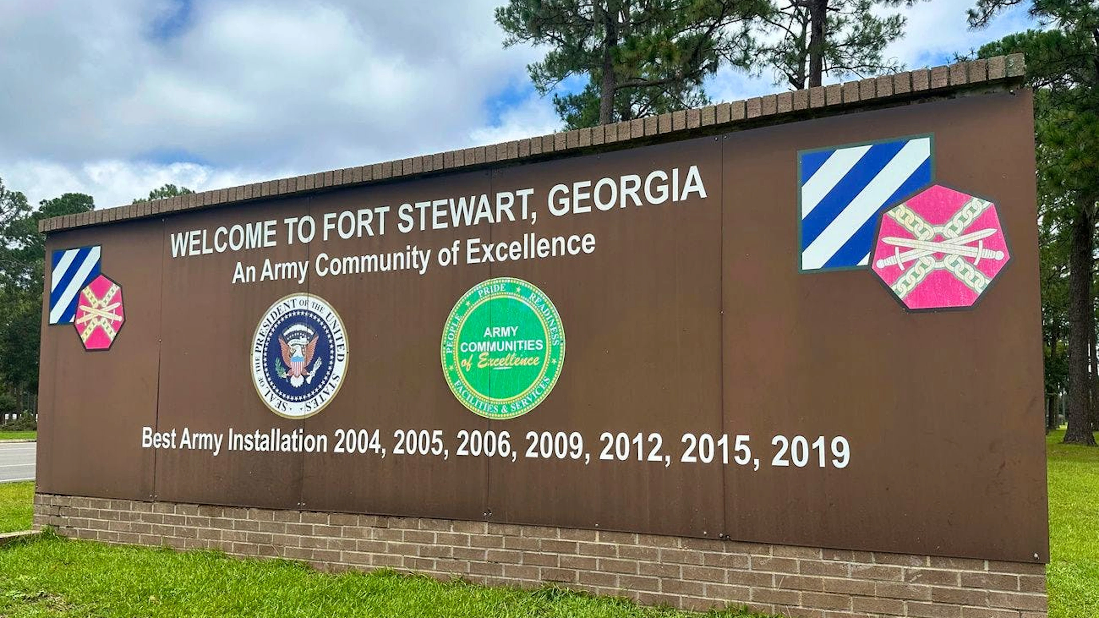 Die Zufahrt zu Fort Stewart.