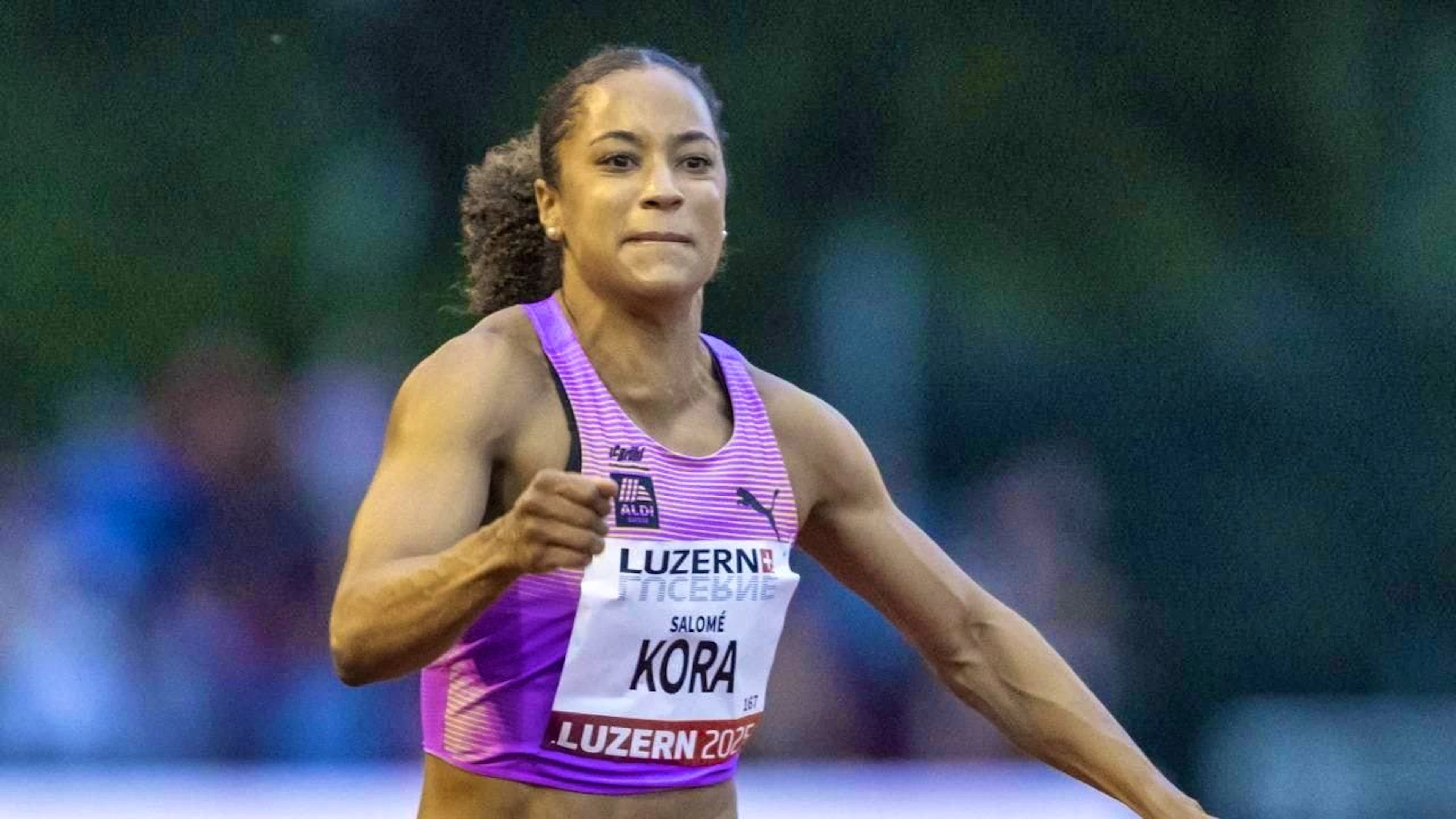 Fastest Swiss woman over 100 m this year: Salomé Kora