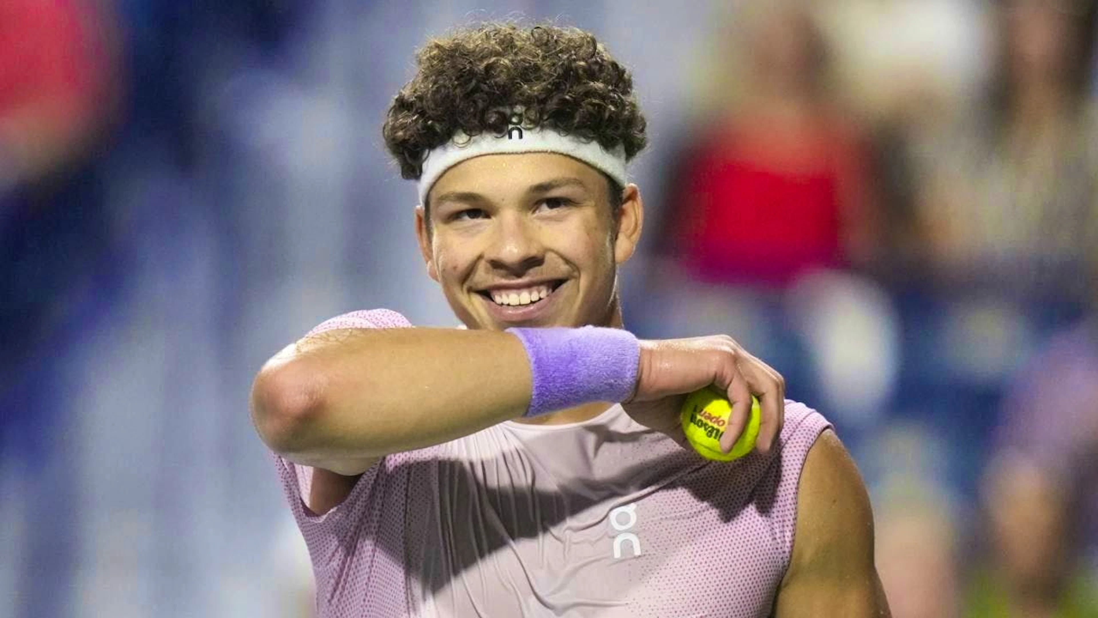 A beaming Ben Shelton, who is in the final of a Masters 1000 tournament for the first time.