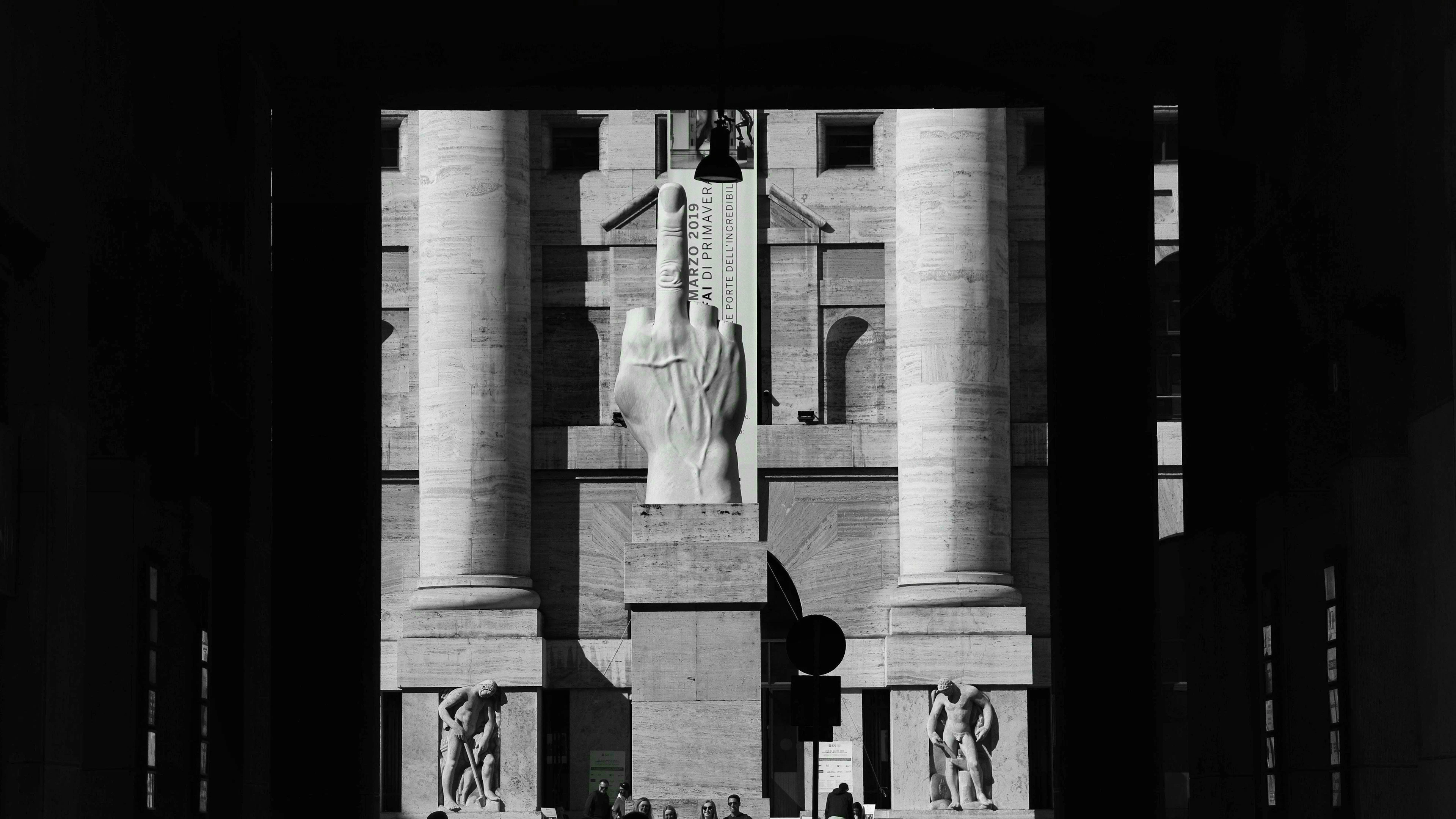 The L.O.V.E. sculpture is world-famous for its provocative gesture.