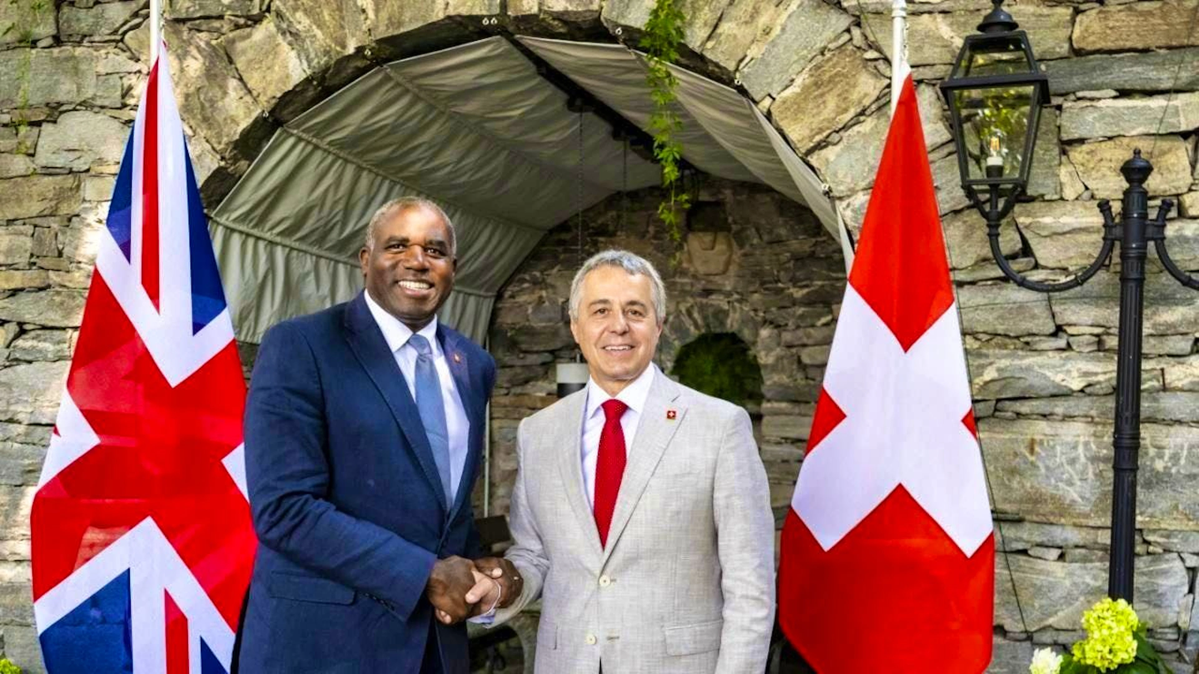 David Lammy, Foreign Secretary of the United Kingdom, and Swiss Foreign Minister Ignazio Cassis met on the fringes of the 78th Locarno Film Festival in Tegna TI.