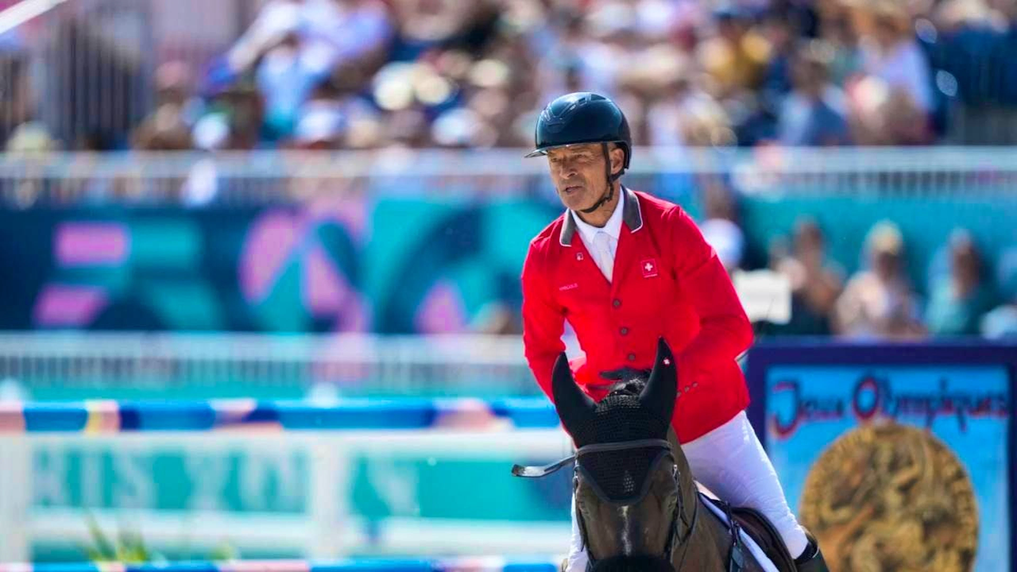 Pius Schwizer in the saddle for Vancouver during the 2024 Summer Olympics in Paris