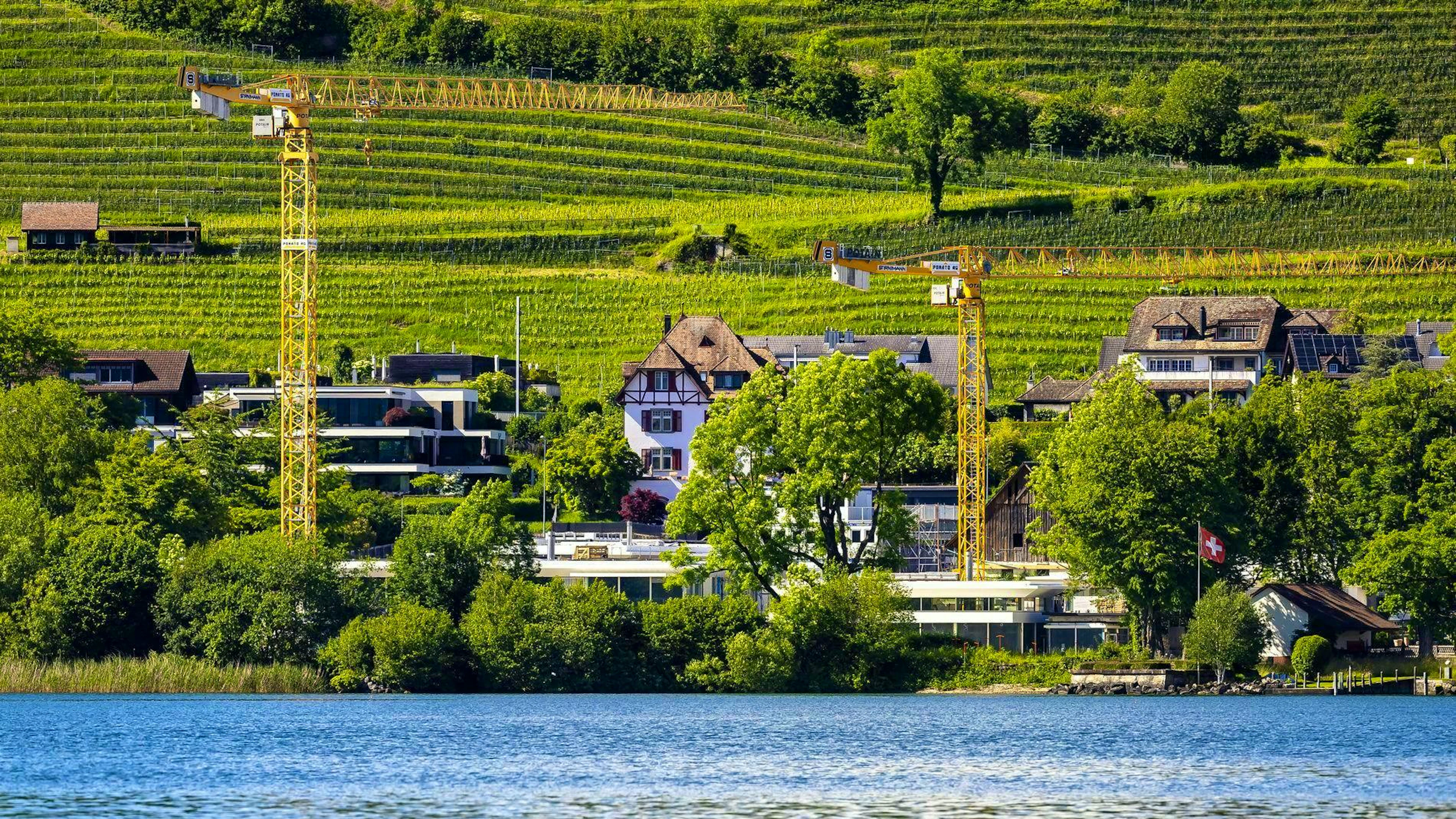 View of the construction site of the Federers' approximately 16,000 square meter property in Kempraten, Rapperswil-Jona. (May 28, 2024)