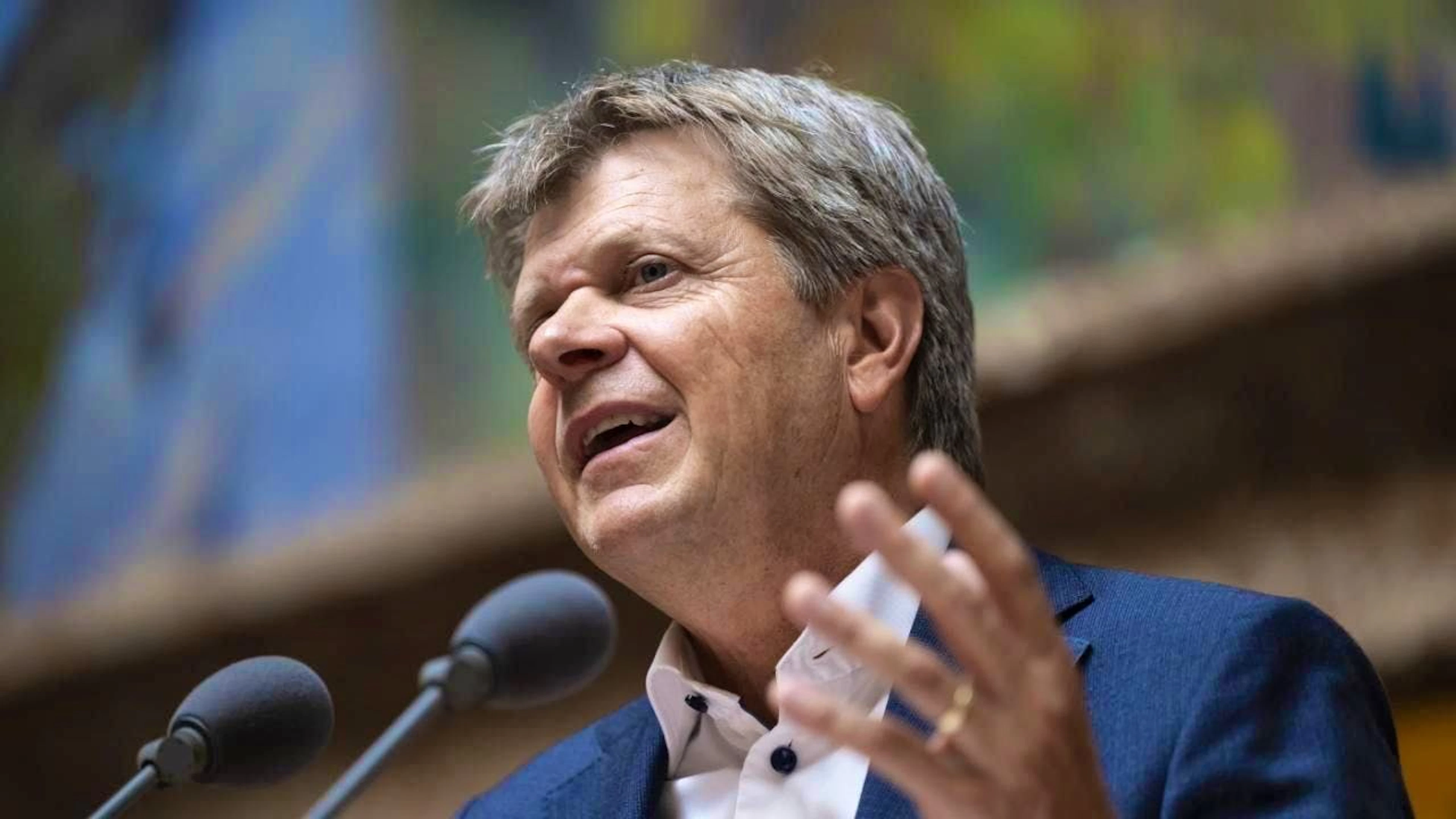 GLP President Jürg Grossen reaffirmed the GLP's support for the Bilaterals III at his party's digital delegates' meeting (archive image).