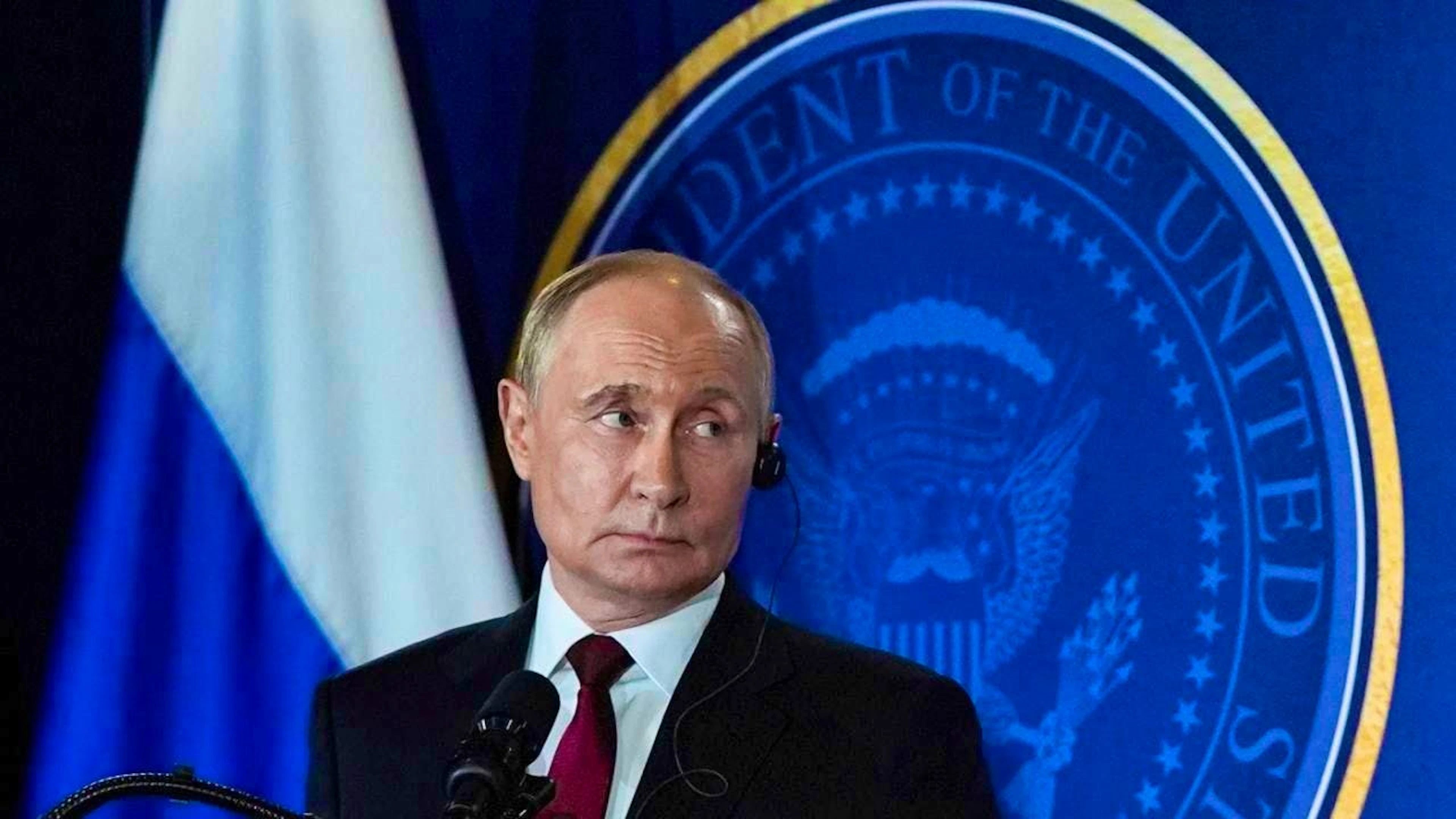 Russian President Vladimir Putin during a press conference. Photo: Julia Demaree Nikhinson/AP/dpa