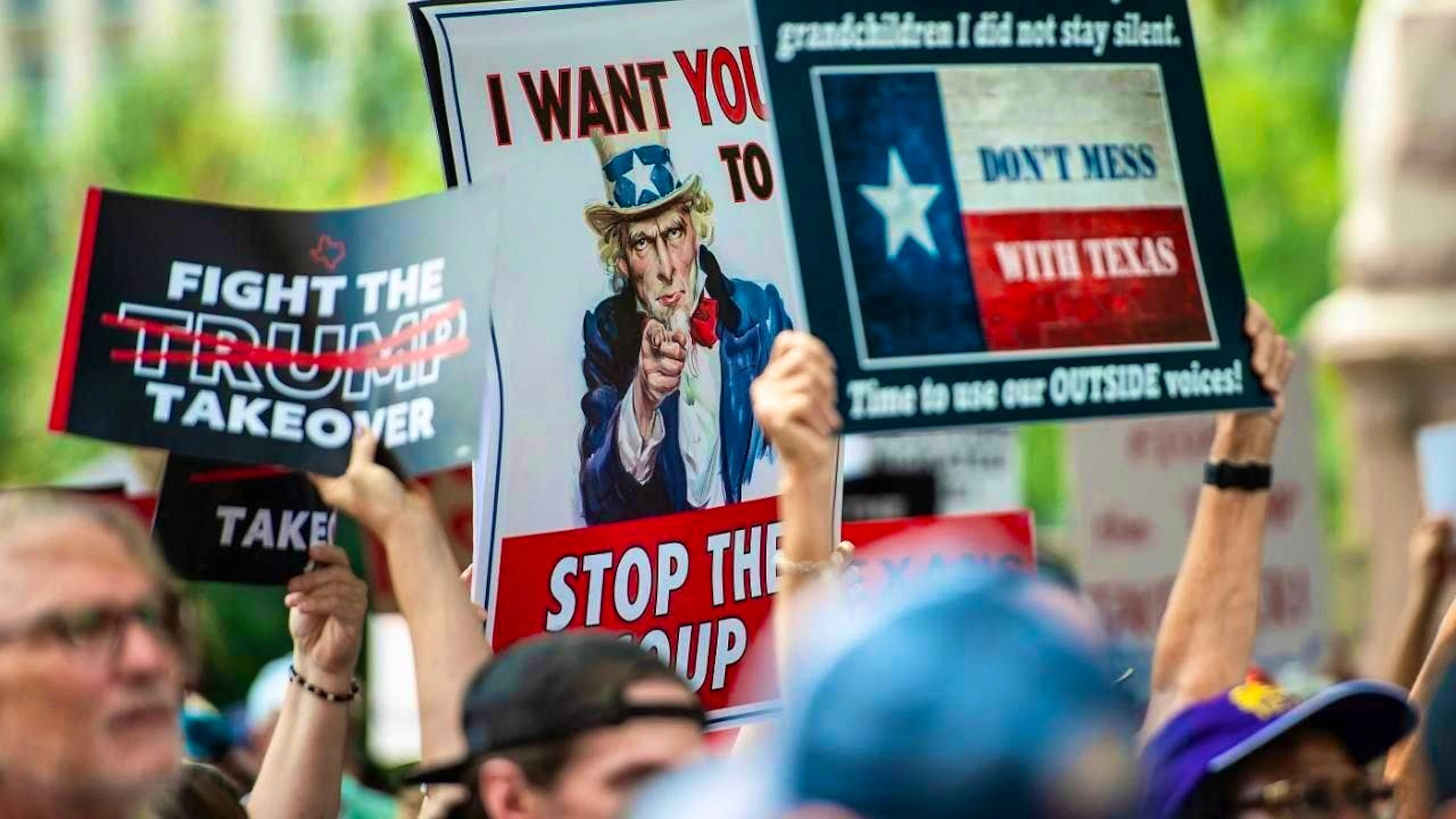 Anti-Trump demonstration in Austin (Texas). Photo: Mario Cantu/CSM via ZUMA Press Wire/dpa