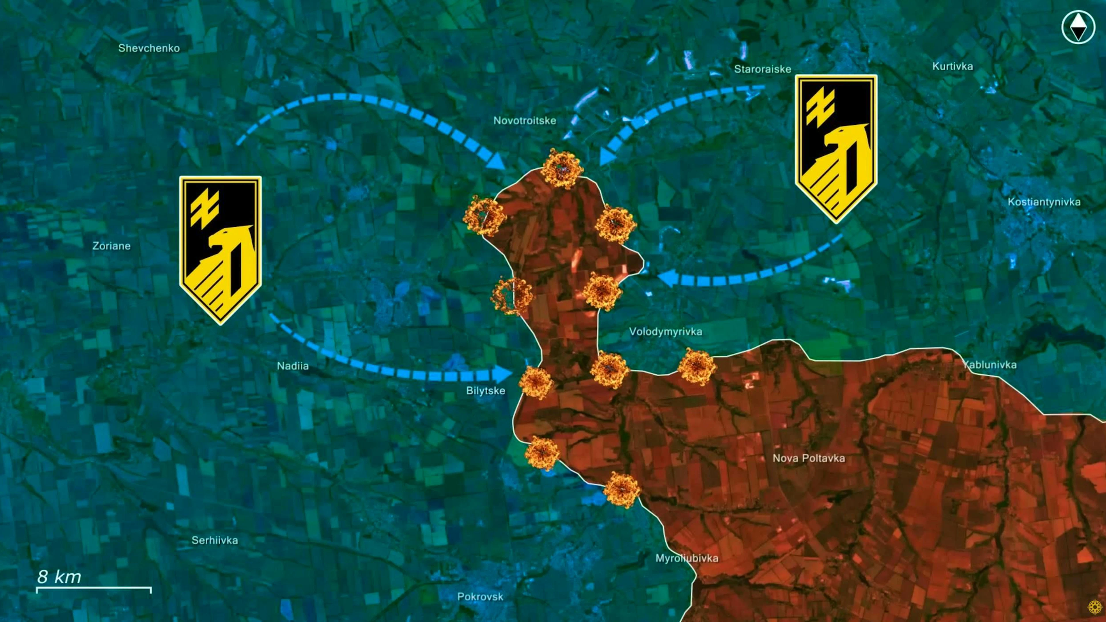 Kiev has to react - and gathers its last reserves to prevent a military catastrophe: The Azov Regiment and other units intervene to push back the Russians, who have advanced 18 kilometers further.