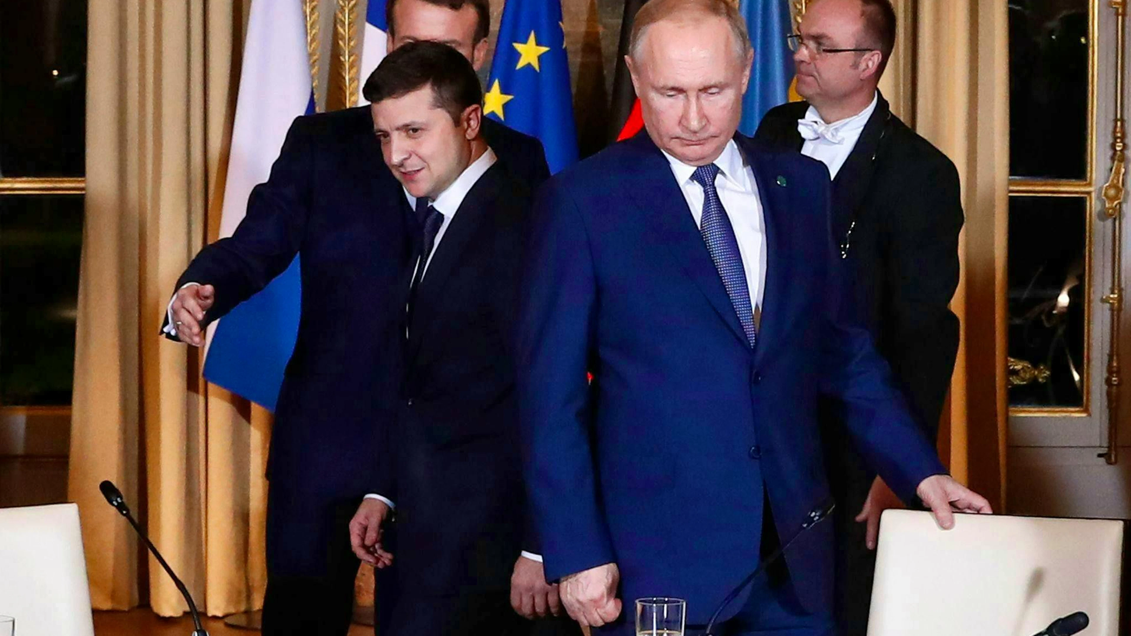 Selensky was still hopeful: 2019 at a meeting with Putin in Paris.