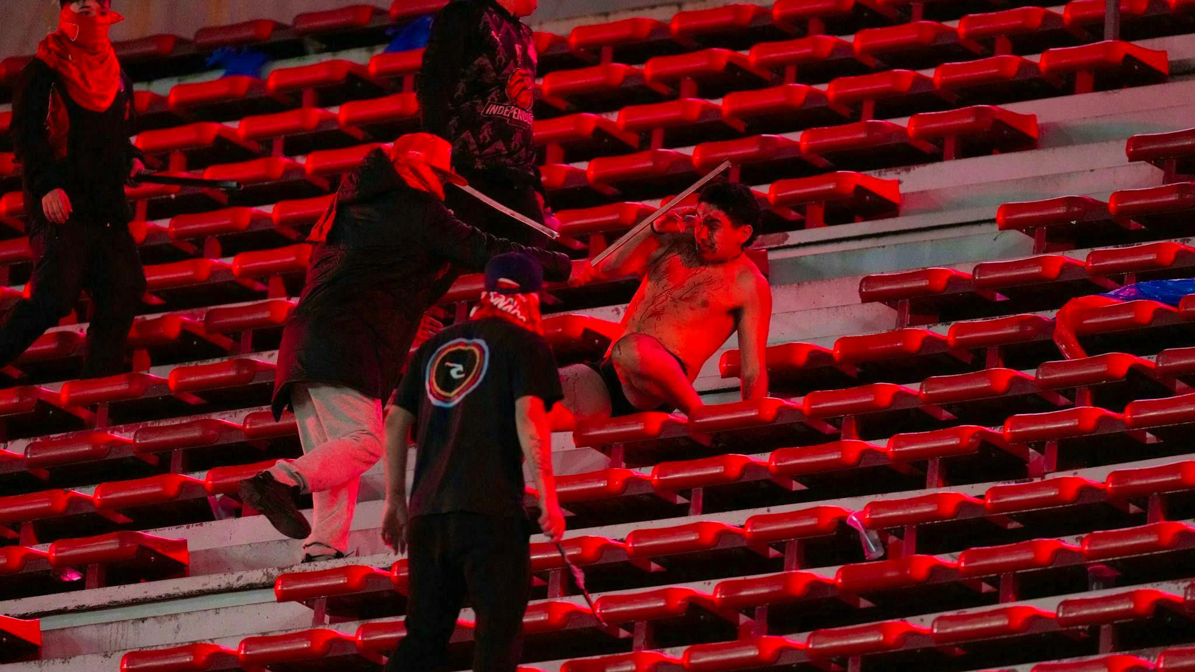 An altercation at a football match in Buenos Aires.