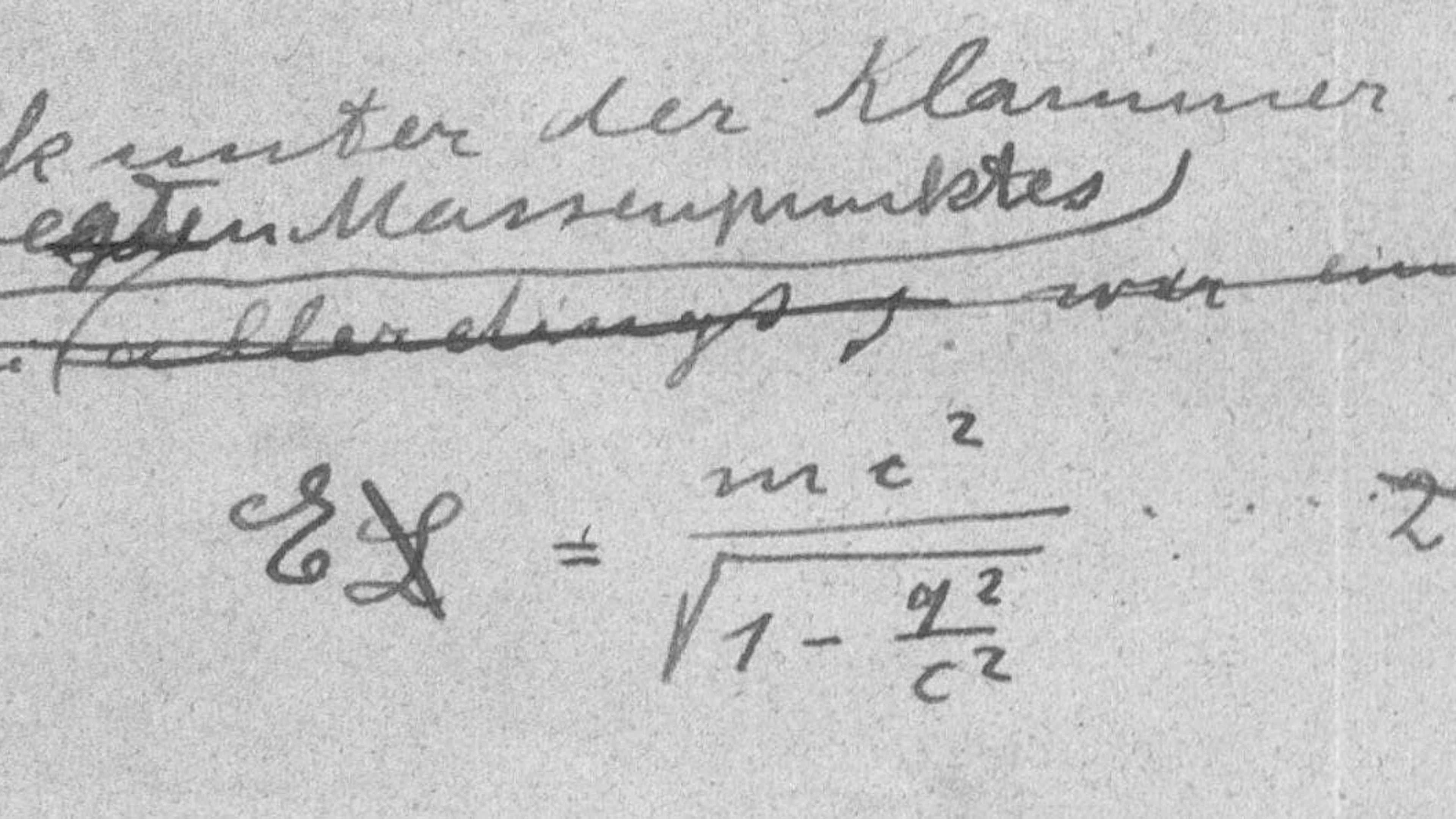 Das ist das originale Dokument auf der die weltberühmte Formel «E=mc<sup>2</sup>» geschrieben ist. Das Manuskript beinhaltet 72 Seiten und wurde 1912 von Einstein aufgeschrieben. 