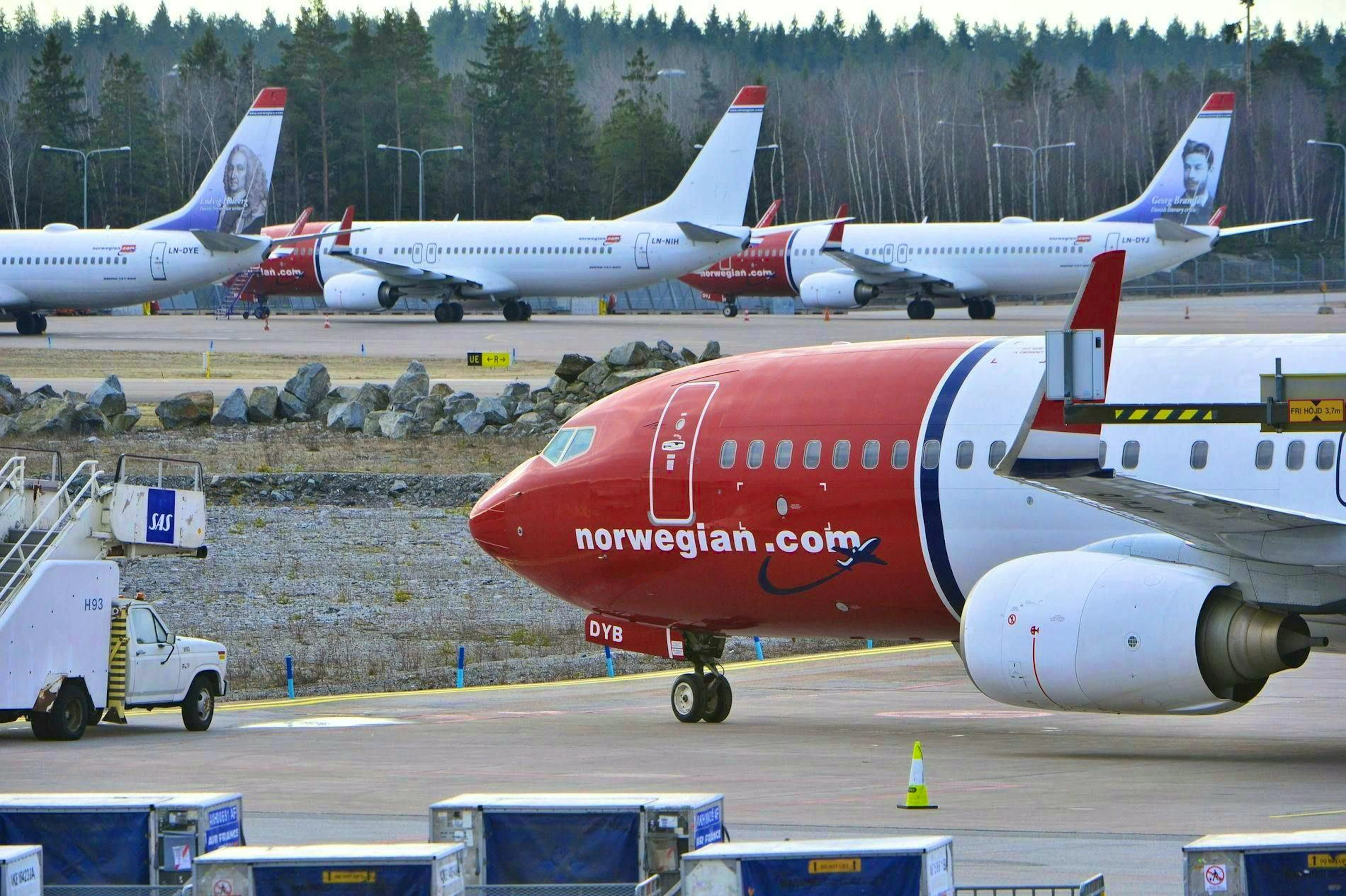 The incident took place on board a Norwegian plane.