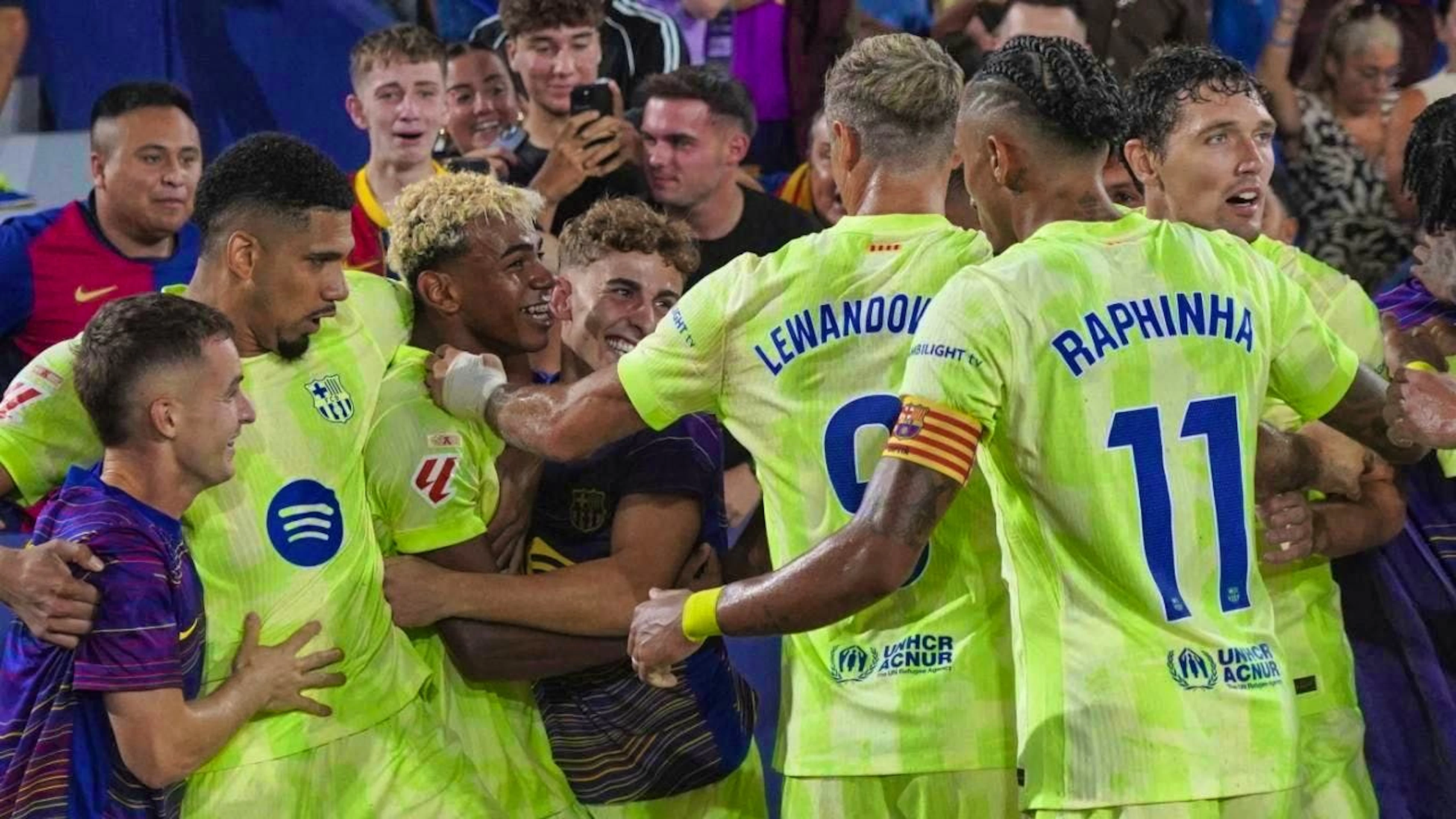 Thanks to a late own goal, Lamine Yamal and his FC Barcelona team-mates can still celebrate their second win of the season