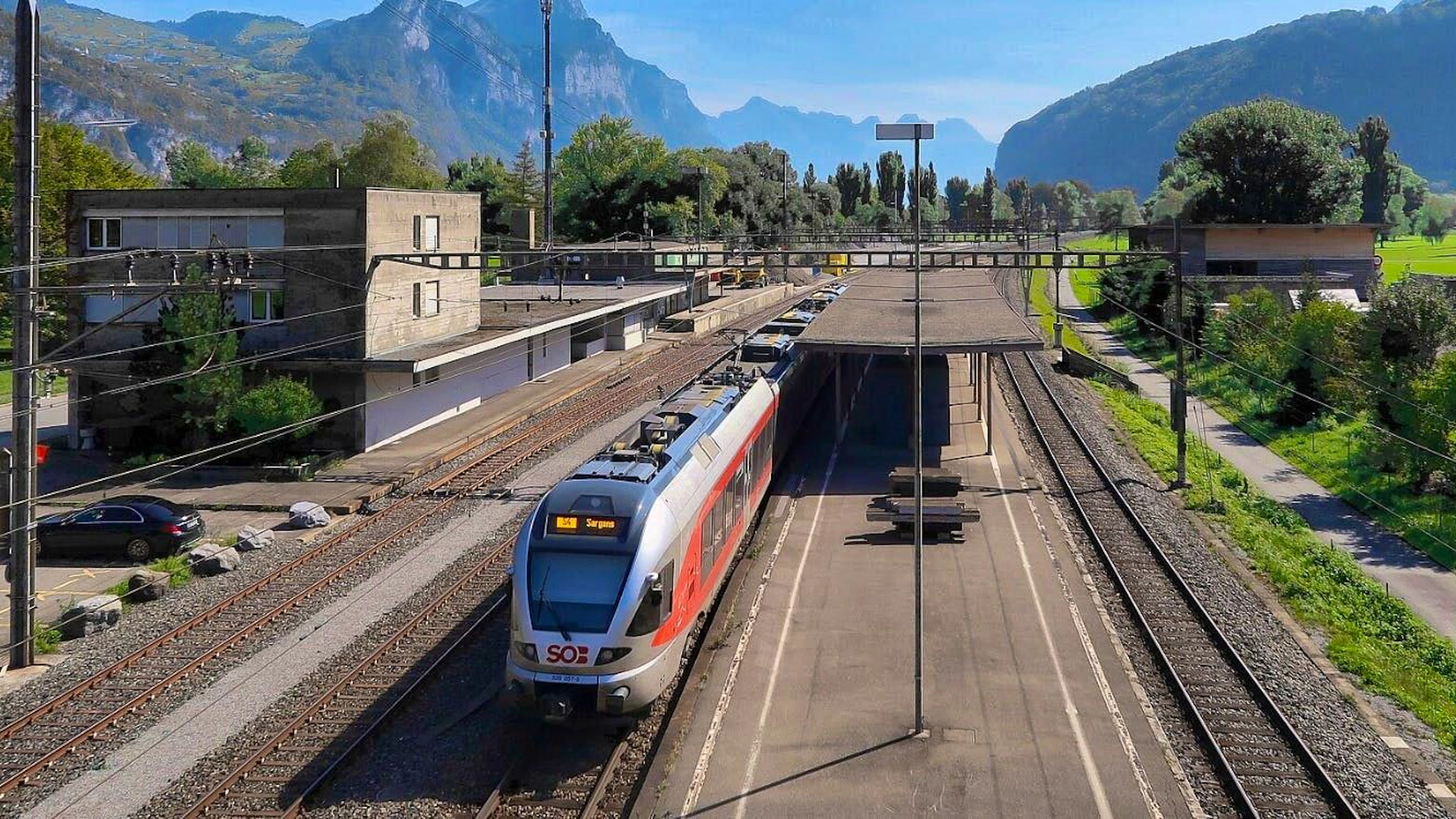 Weesen station is being reactivated for the ESAF.
