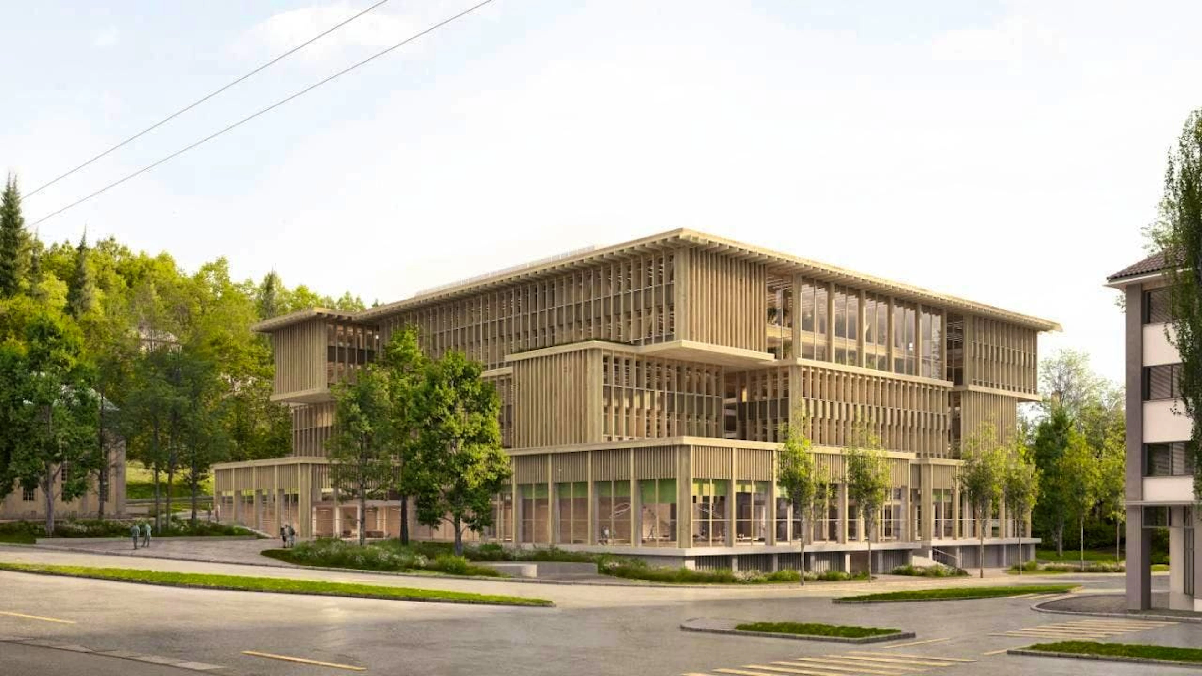 The "Tsumiki" project by "Graber Pulver Architekt:innen" has won the competition for the new campus of the University of St. Gallen.
