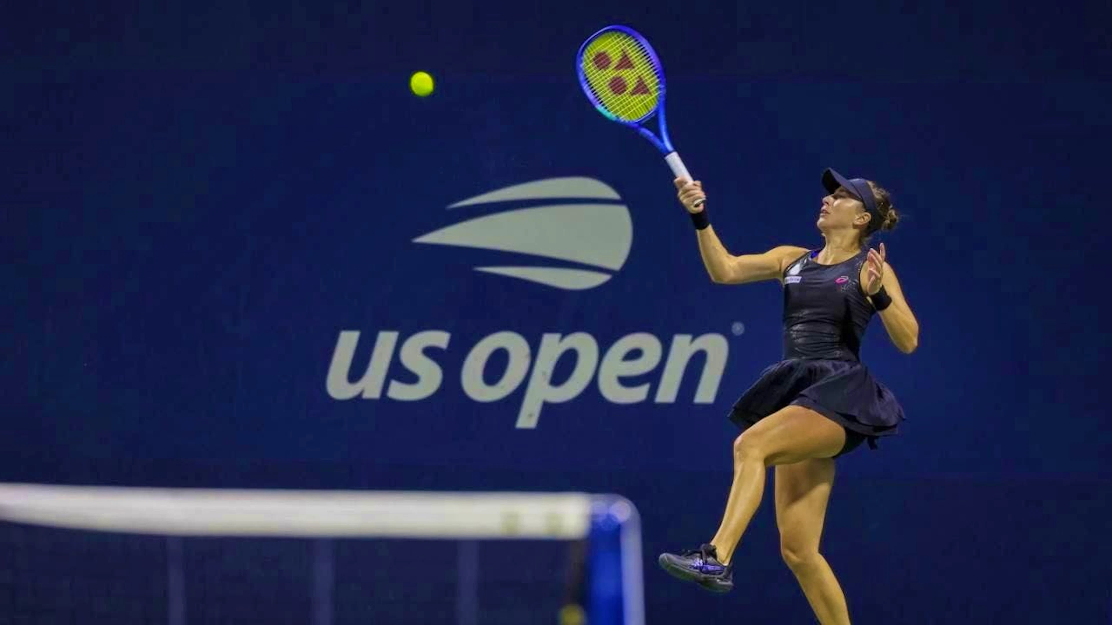 Out of balance: Belinda Bencic had surprisingly little chance against Ann Li in the 2nd round of the US Open