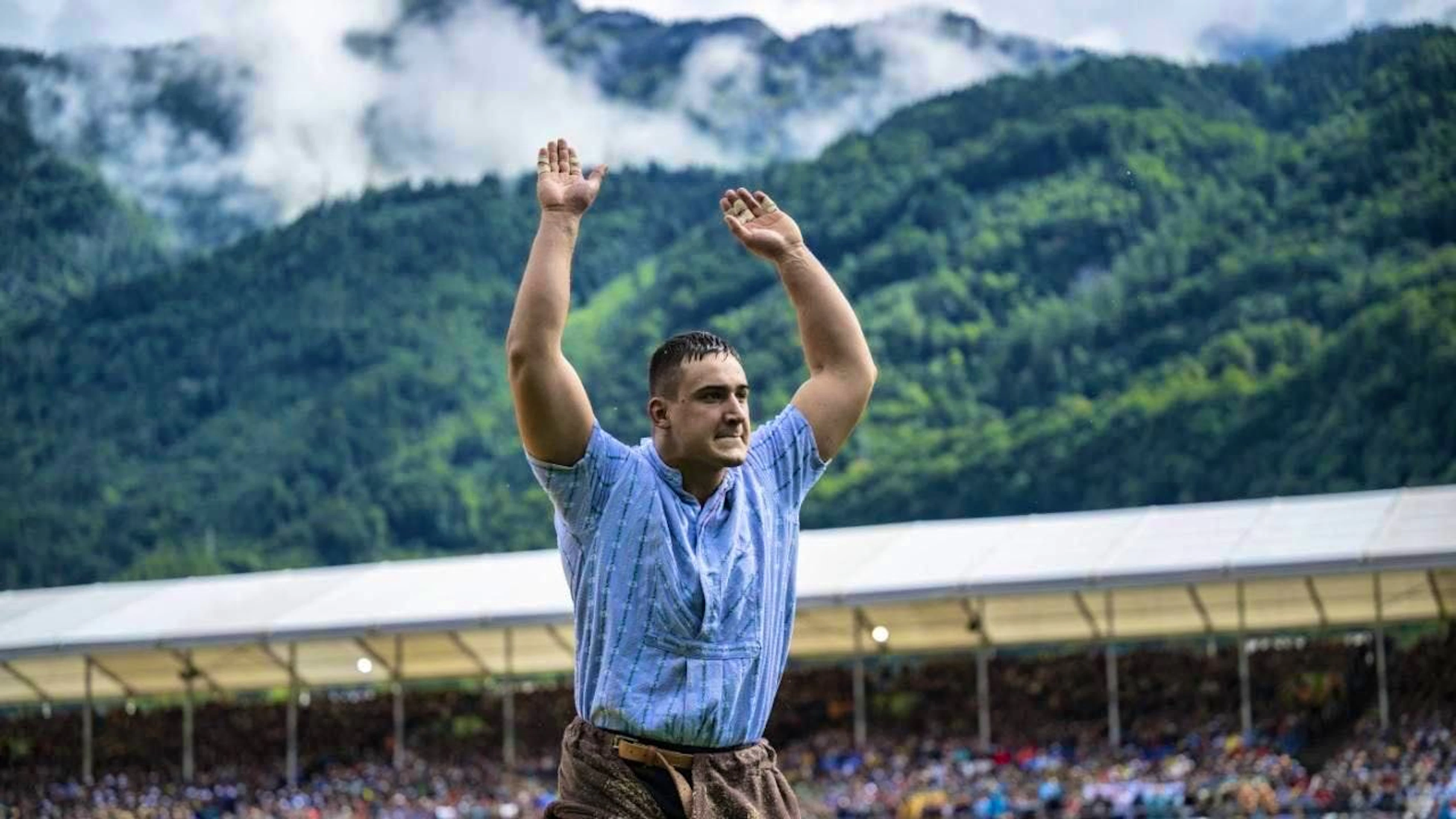 Werner Schlegel is celebrated by the fans