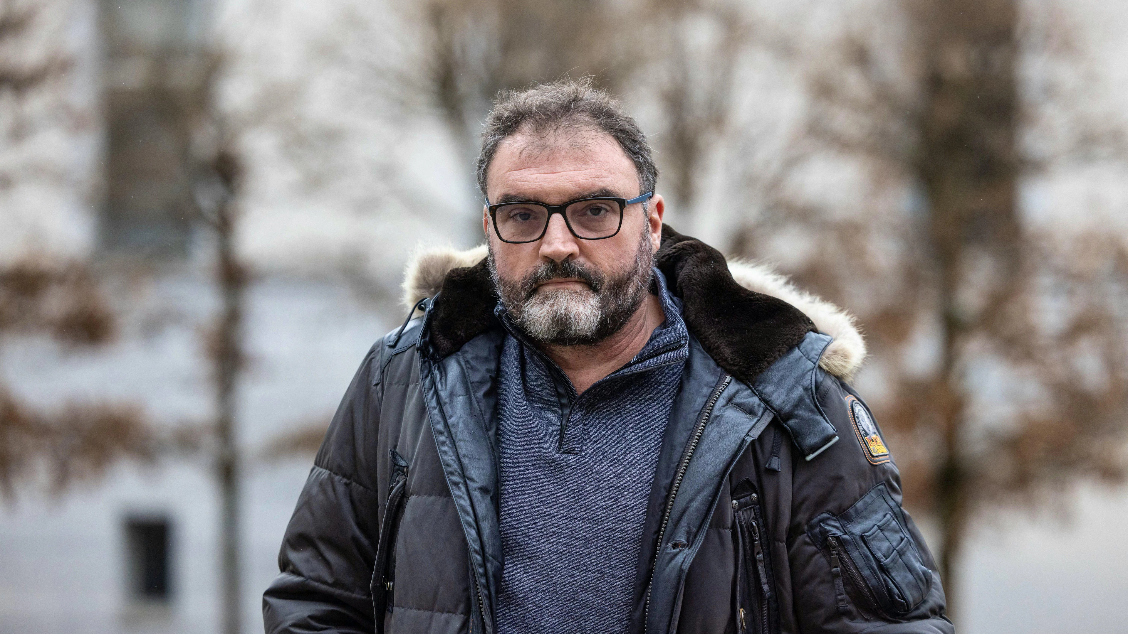 Frederic Pechier, an anaesthetist now suspected of poisoning patients in 32 cases (with 13 lethal outcomes) at the Besancon hospital arrives at the Besancon courthouse on March 8, 2023. Is Frederic Pechier, the brilliant anaesthetist and intensive care doctor, an innocent man who has been wrongly accused, or one of the worst serial killers of the post-war period, responsible for 30 cases of aggravated poisoning of patients, 12 of which were fatal? The courts will have to decide at the end of a lengthy trial that begins on September 8, 2025 in Besançon.