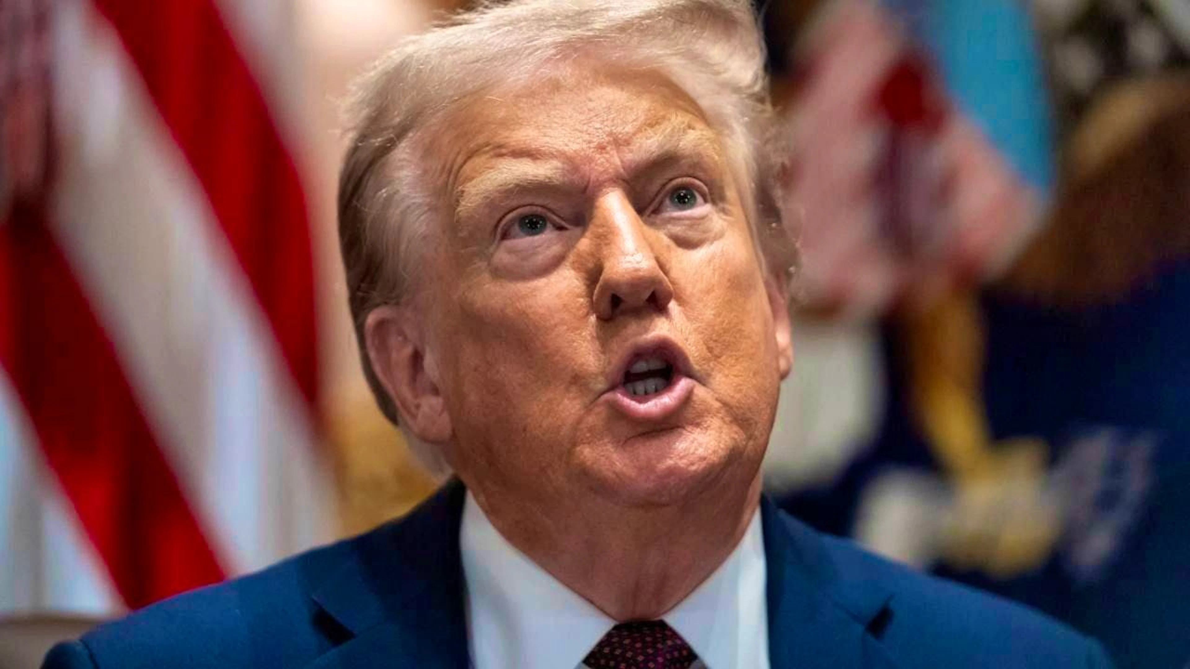 ARCHIVE - US President Donald Trump speaks during a cabinet meeting at the White House. Photo: Mark Schiefelbein/AP/dpa (archive photo)
