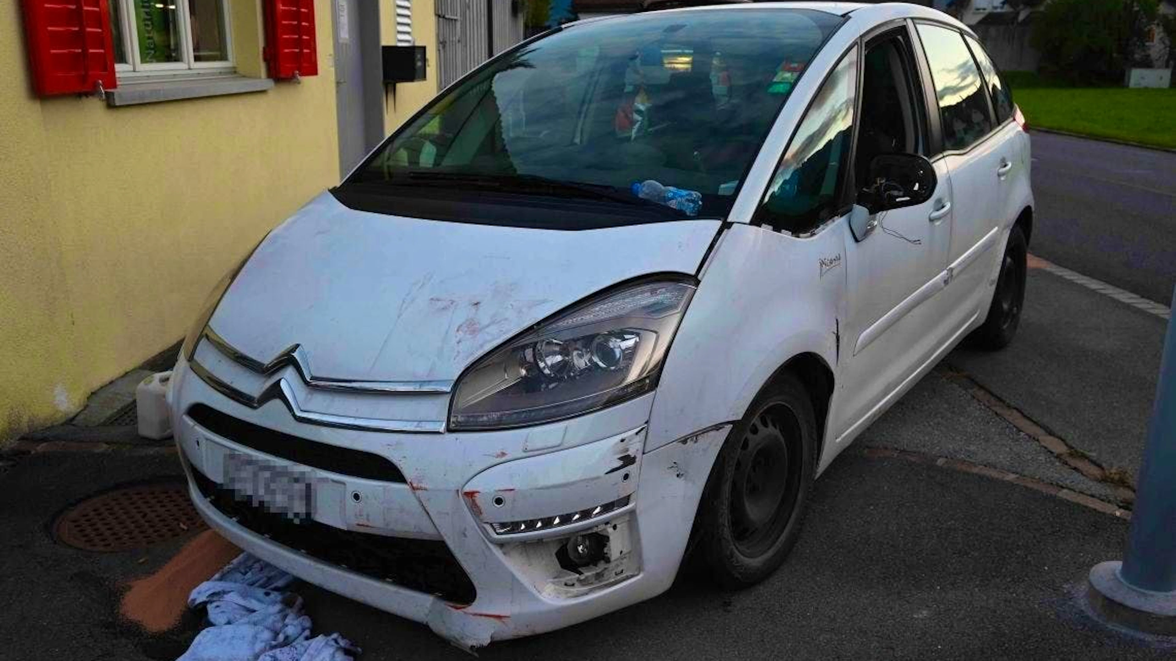 A man drives on for miles in this car after crashing into a freeway barrier. He was also smoking.