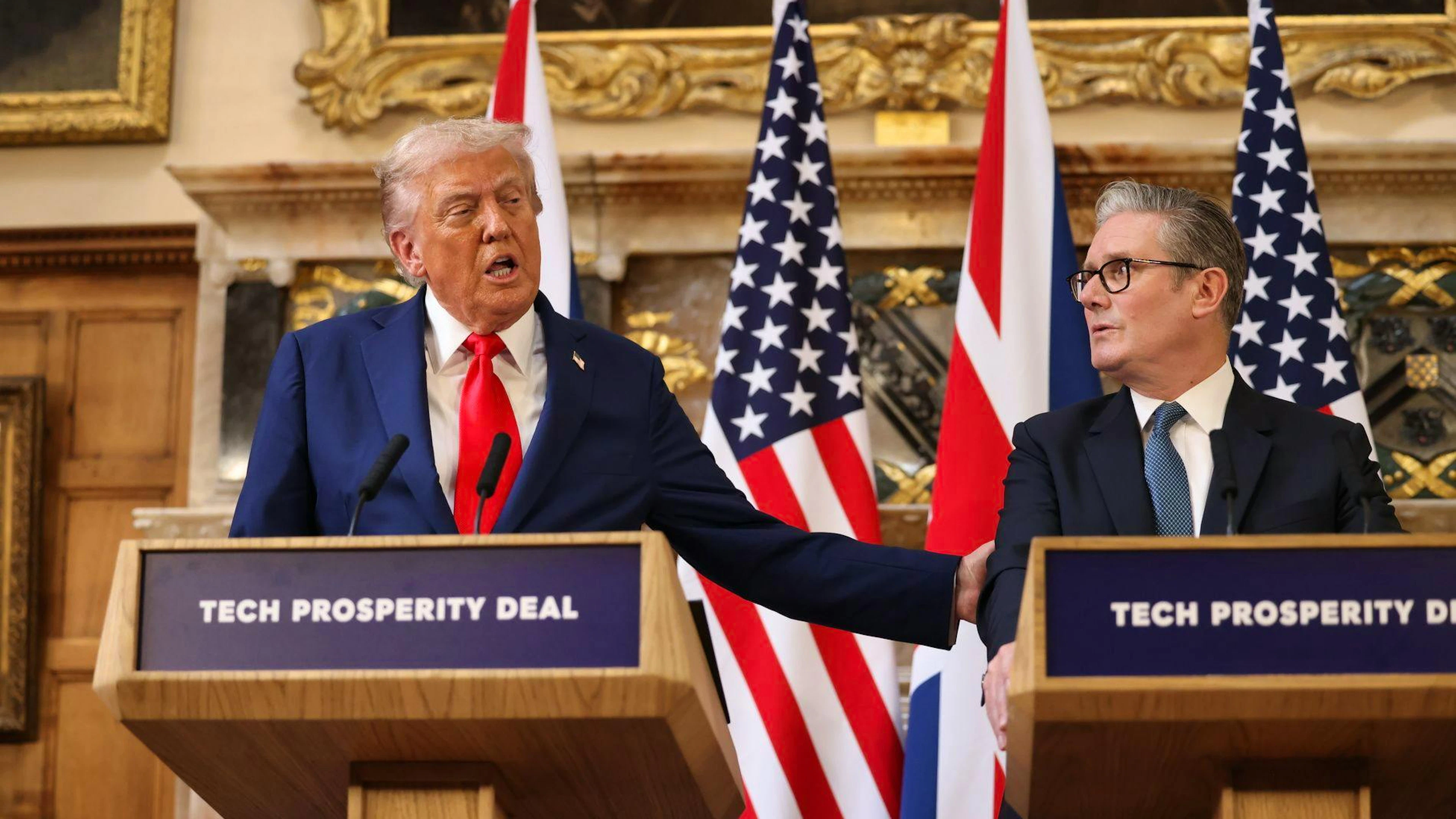 Il presidente USA Trump e il premier britannico Starmer