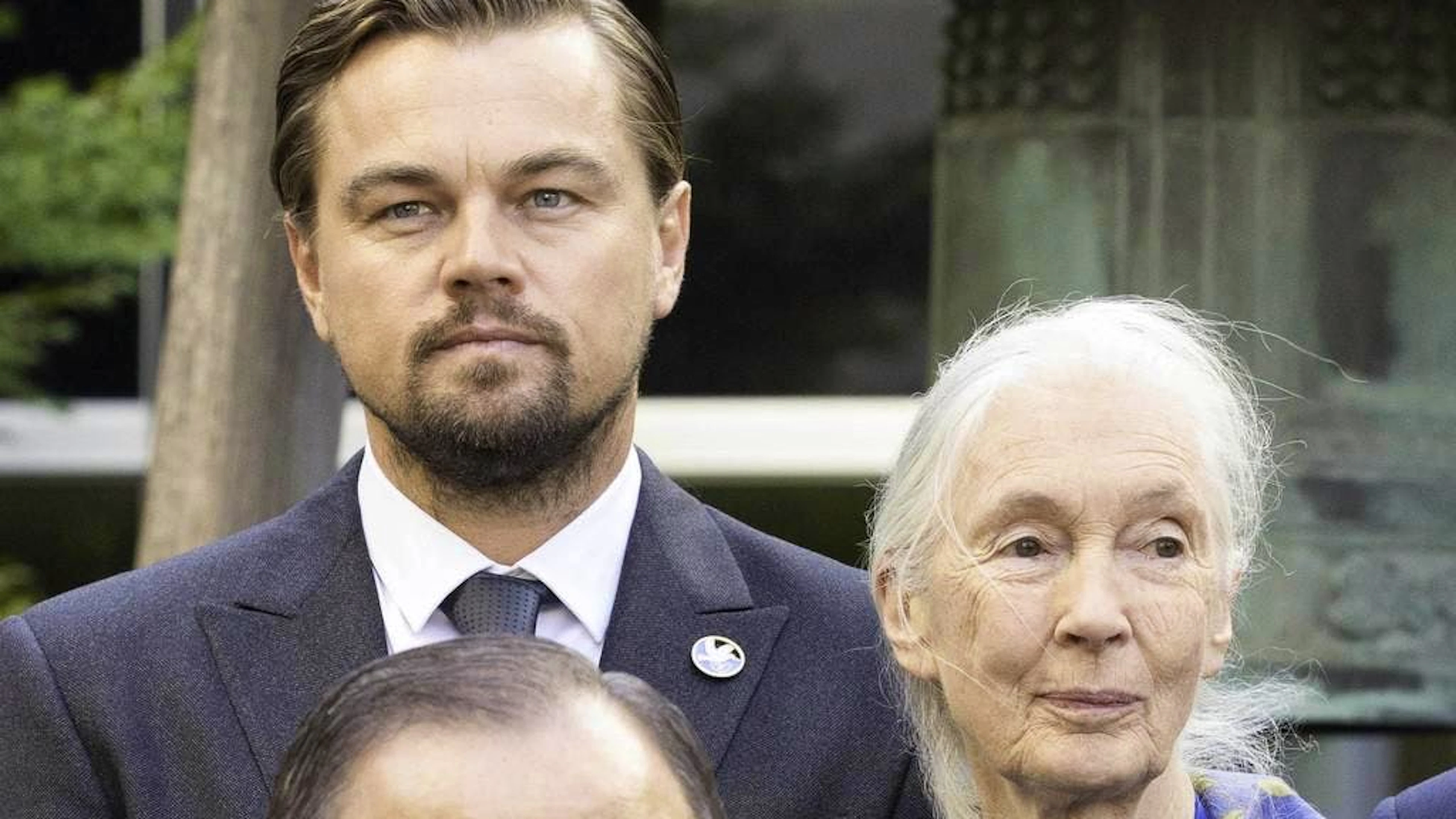 Leonardo DiCaprio con Jane Goodall nel 2016