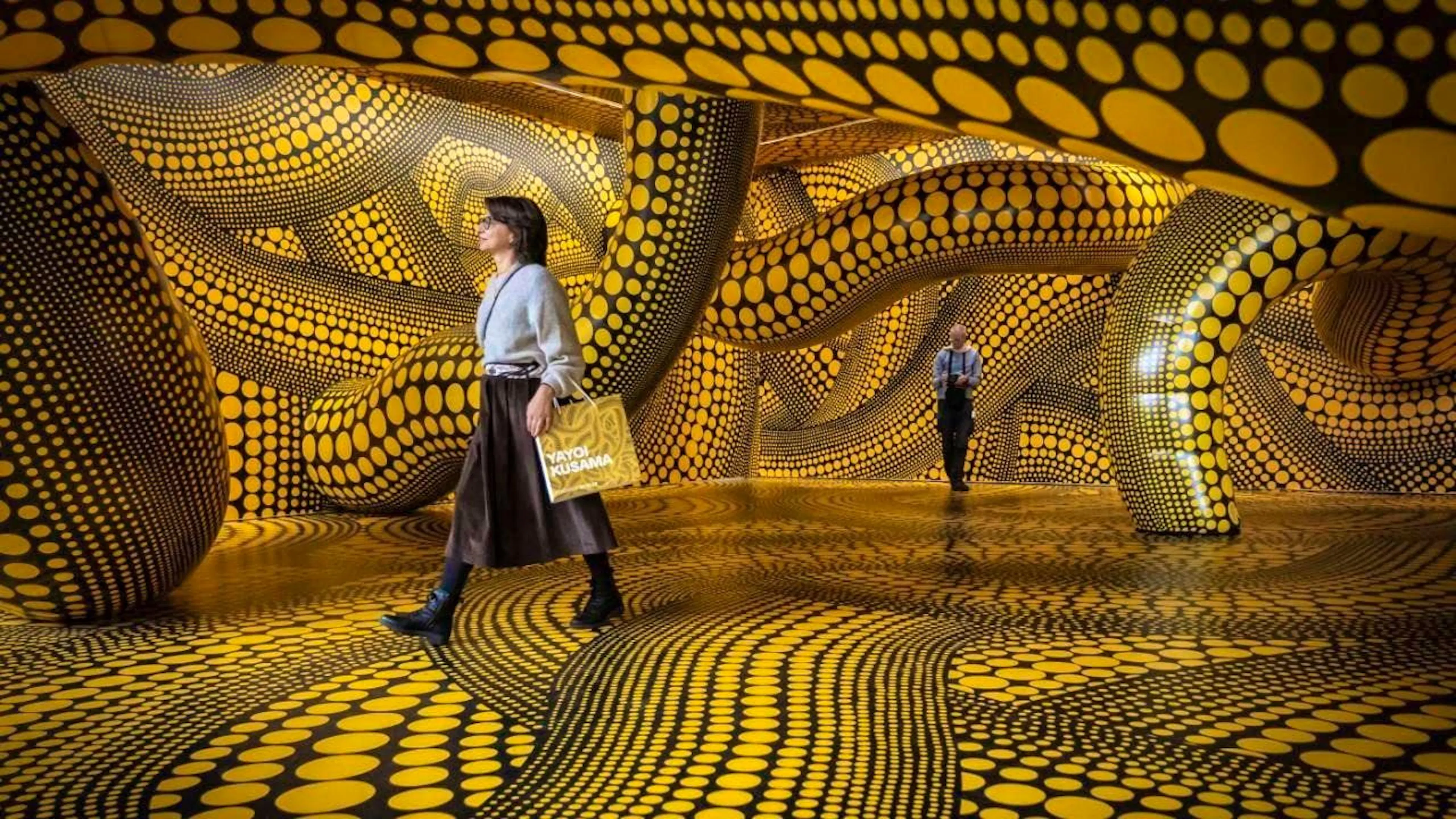 Point cosmos by art star Yayoi Kusama at the Fondation Beyeler