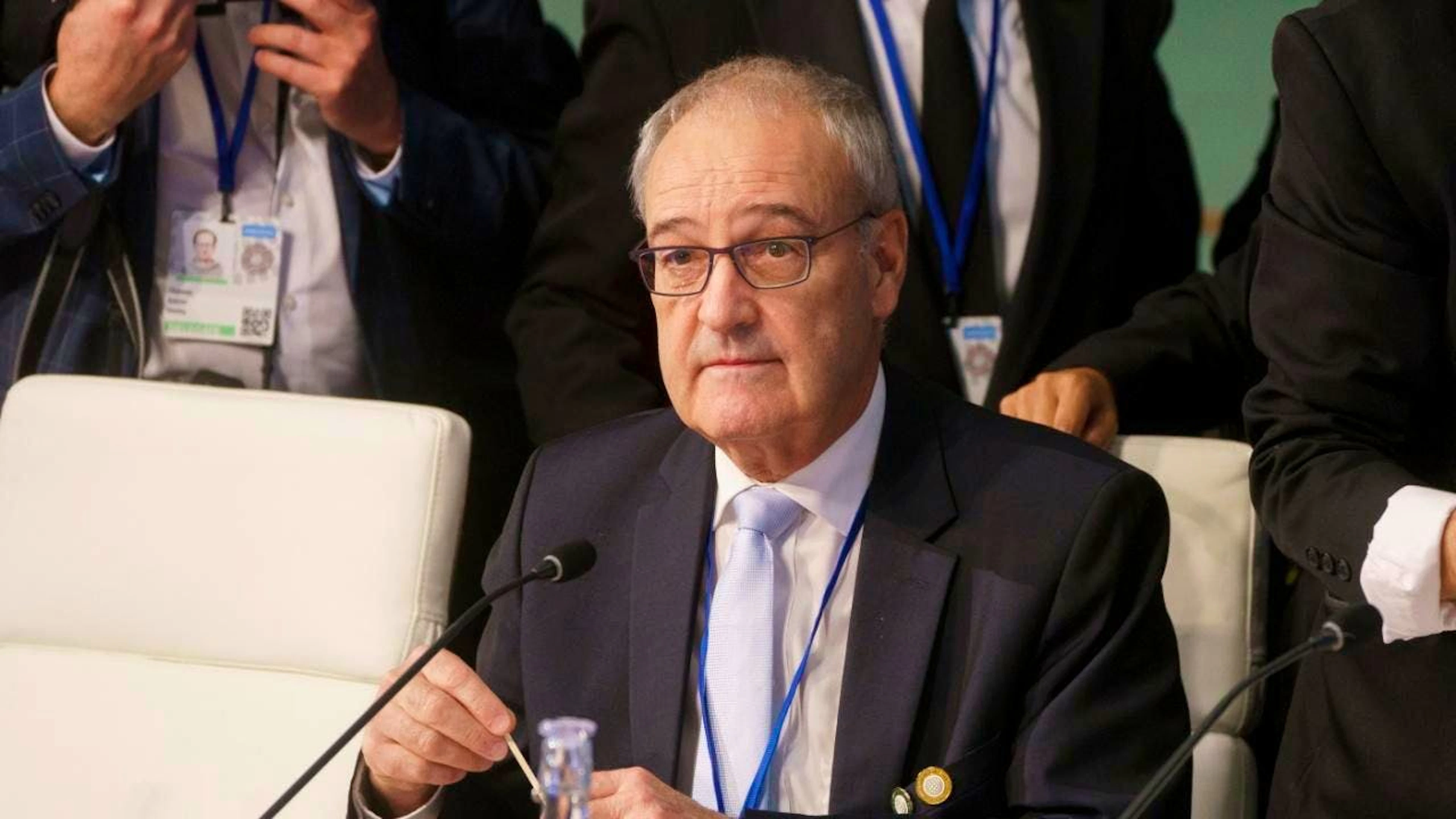 Lors de la réunion d'automne du FMI et de la Banque mondiale à Washington, Guy Parmelin a constaté une ambiance plutôt morose.