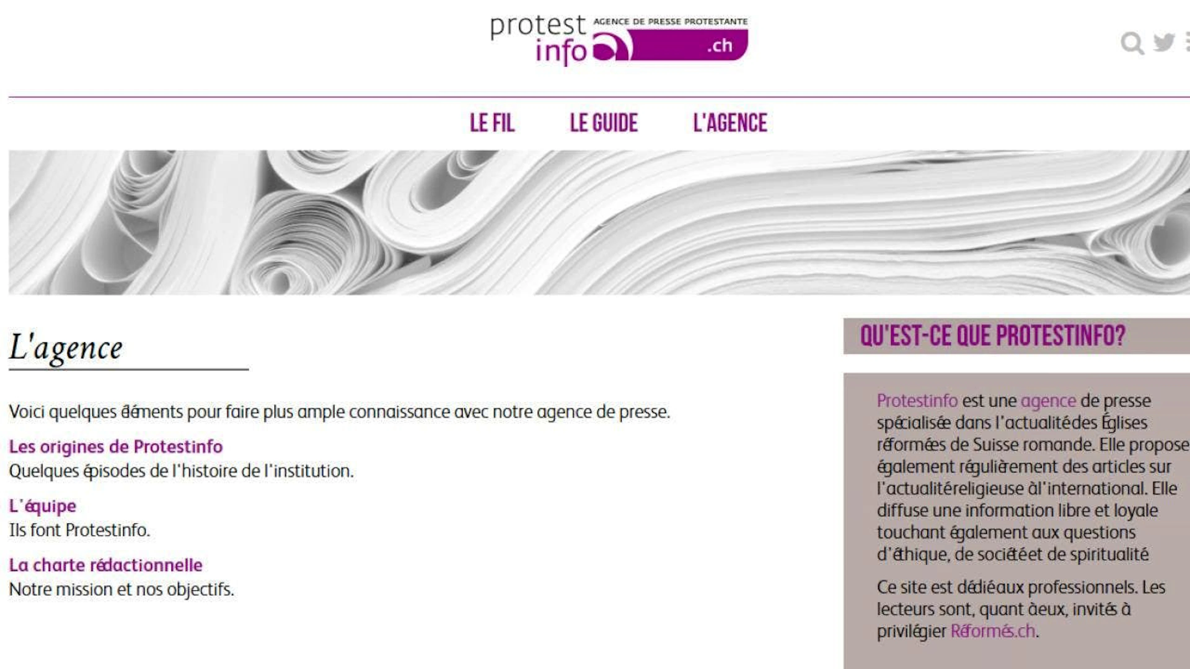 Le Conseil exécutif de la Conférence des Églises réformées romandes (CER) dément toute volonté de censurer Protestinfo (image d'illustration).