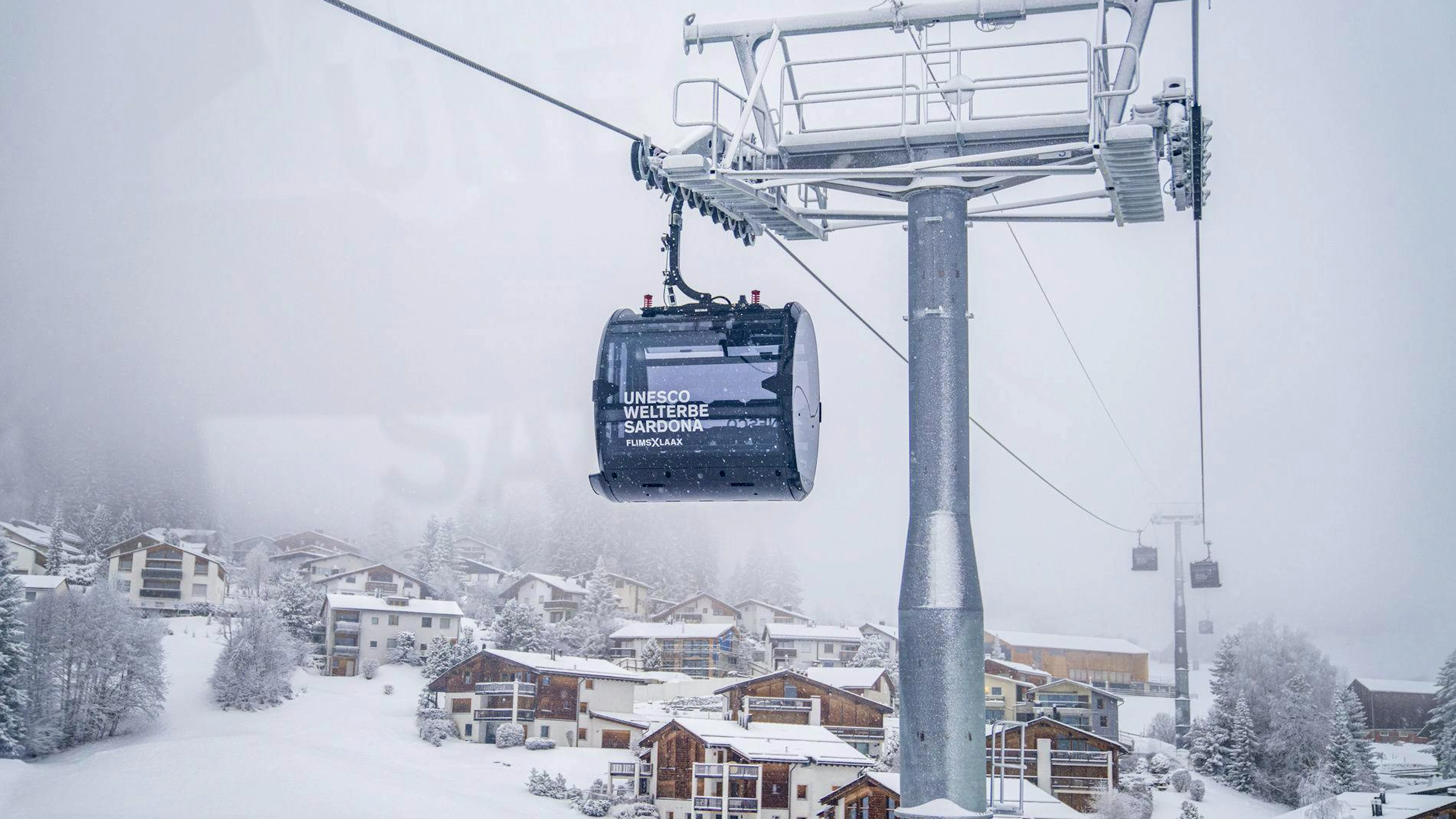Una cabina della FlemXpress, fotografata venerdì 20 dicembre 2024 a Flims, nel comprensiorip del gruppo Weisse Arena