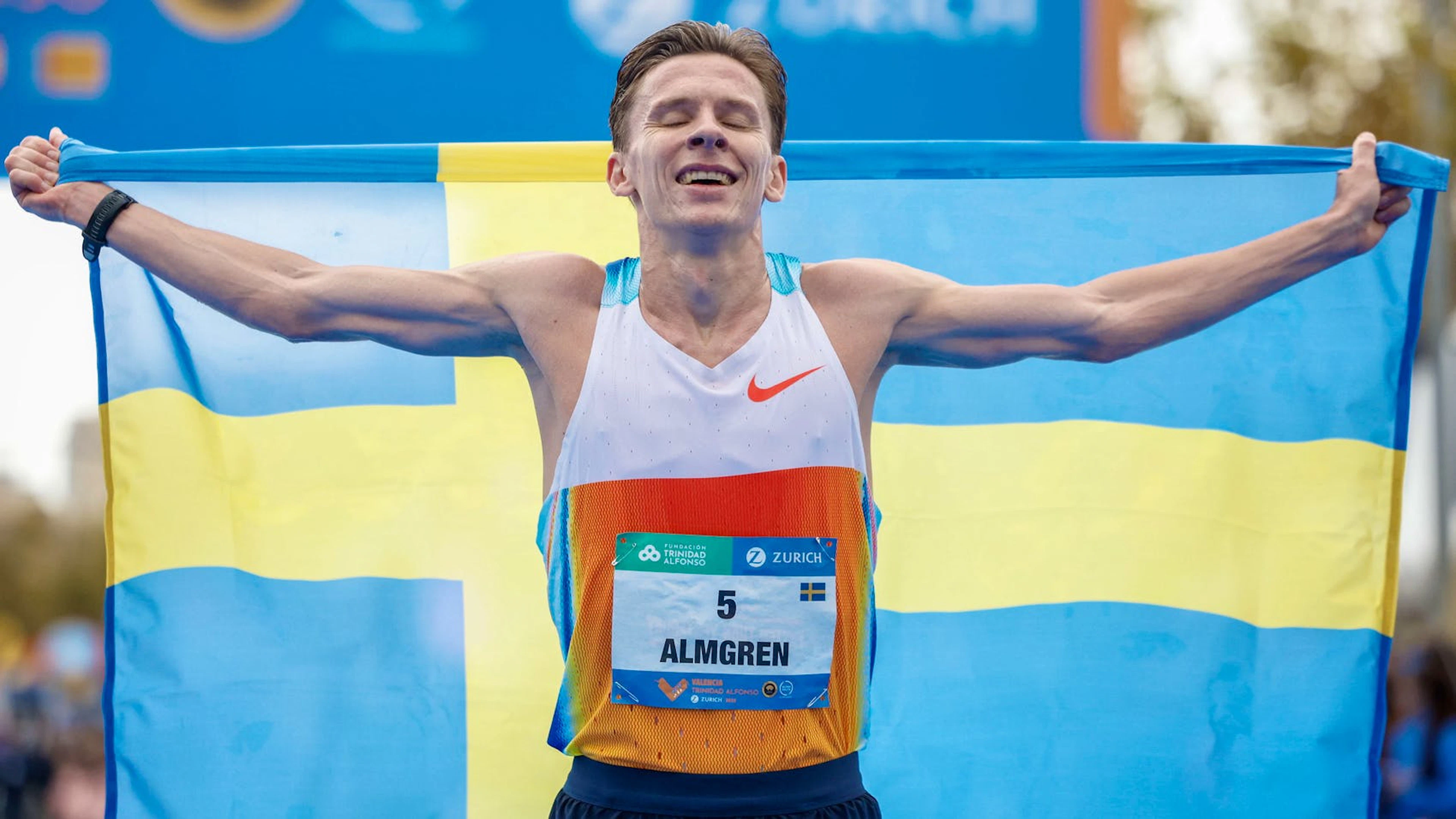 Andreas Almgren a bouclé le semi-marathon de Valence en 58'41.
