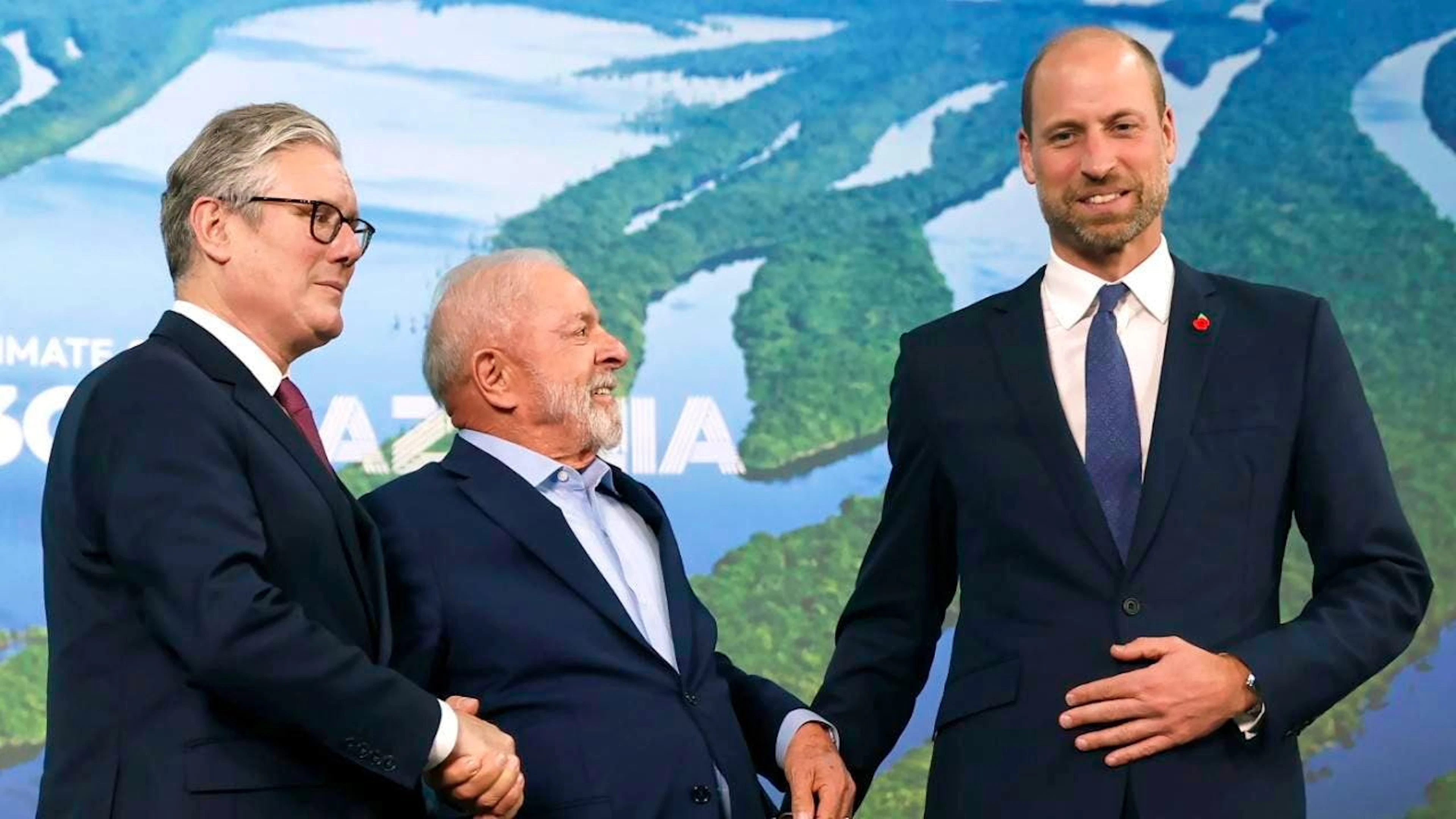 I tre fotografati nel corso dell'apertura della Cop30 ieri a Belem.