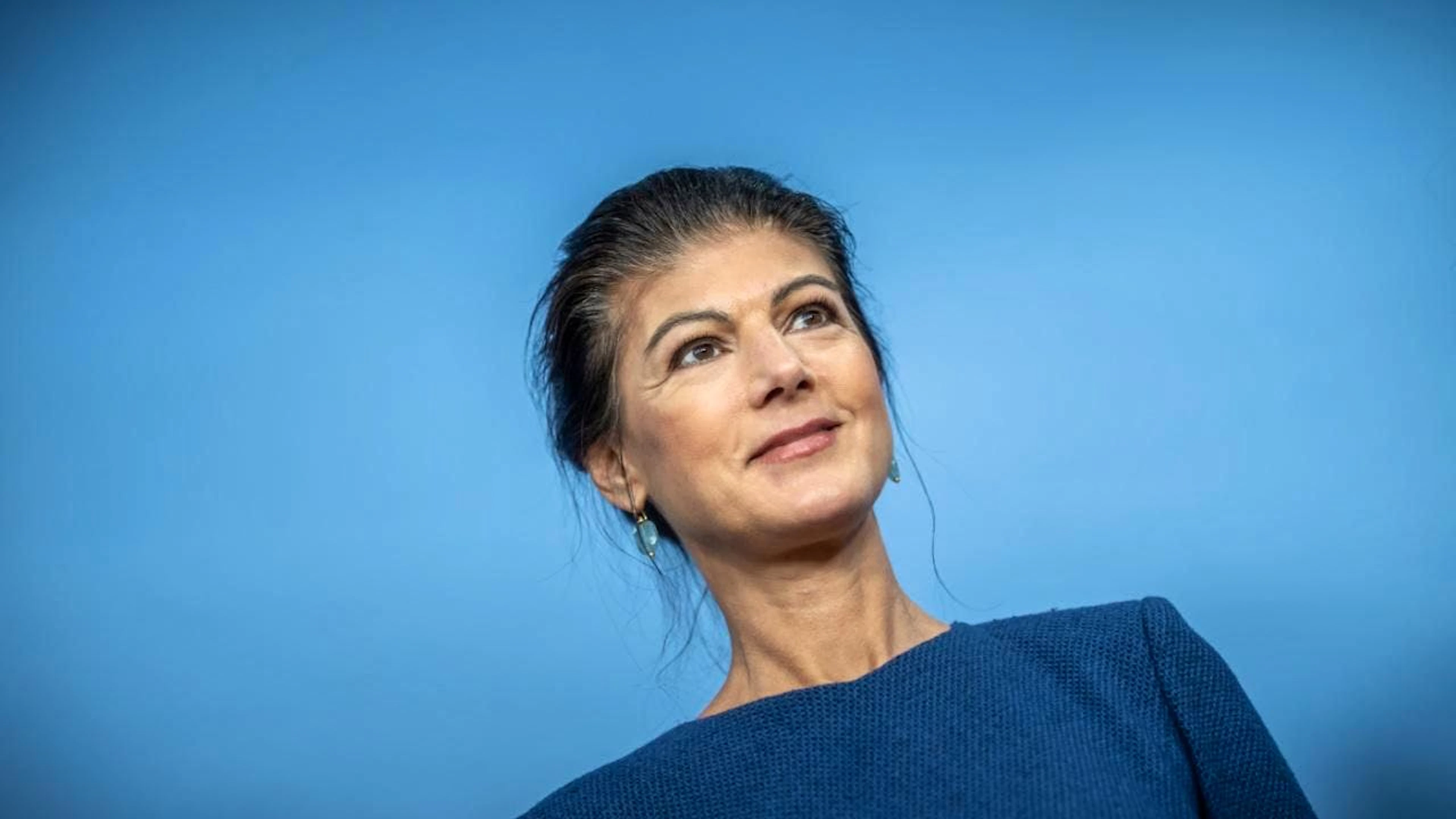 Sahra Wagenknecht, (BSW - Bündnis Sahra Wagenknecht), Bundesvorsitzende, nimmt an einer Pressekonferenz zur Neuaufstellung des BSW teil. Foto: Michael Kappeler/dpa