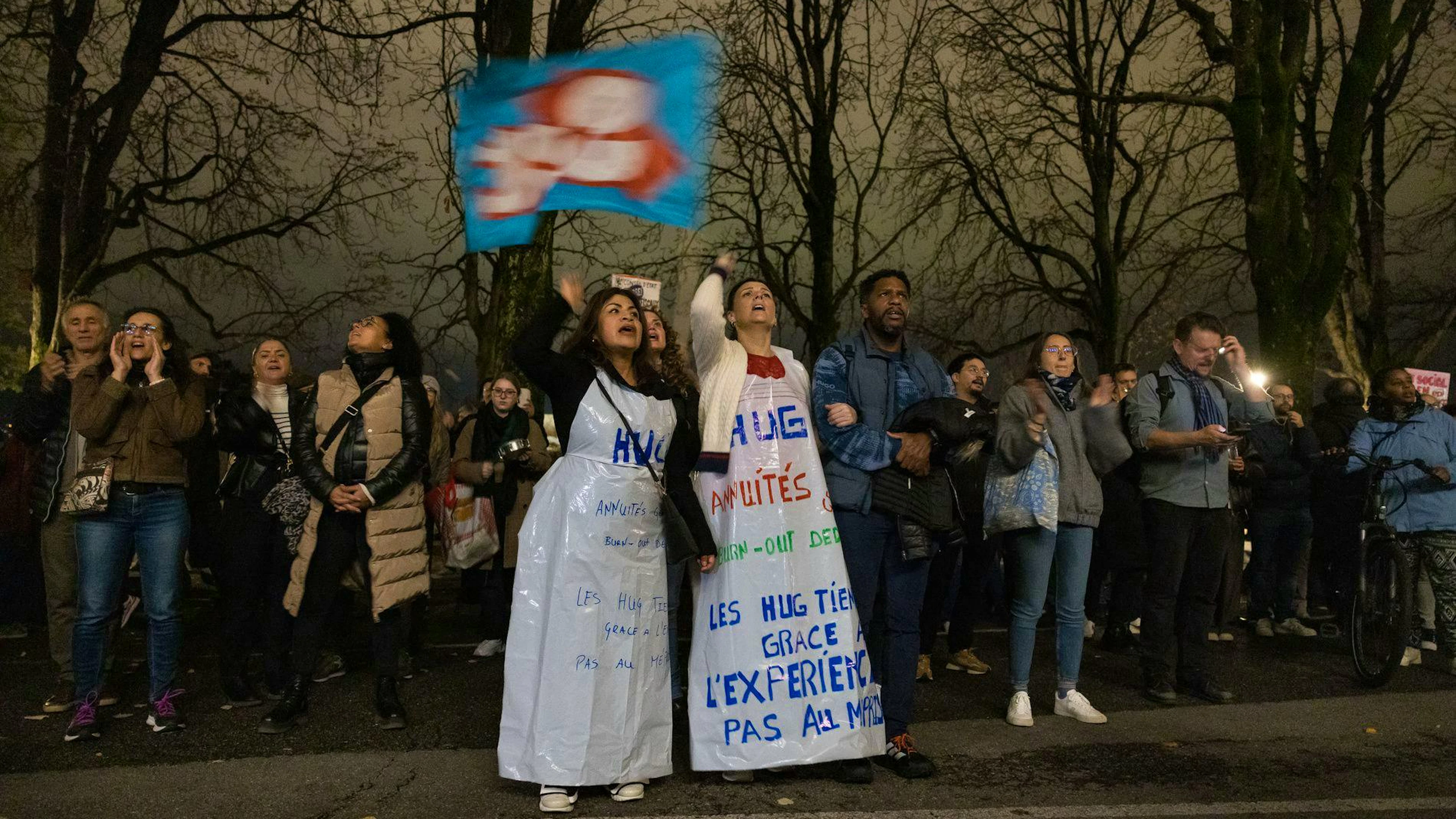Manifestation du personnel de l'Etat de Genève pour le maintien des mécanismes salariaux dans le cadre du projet du budget 2026.