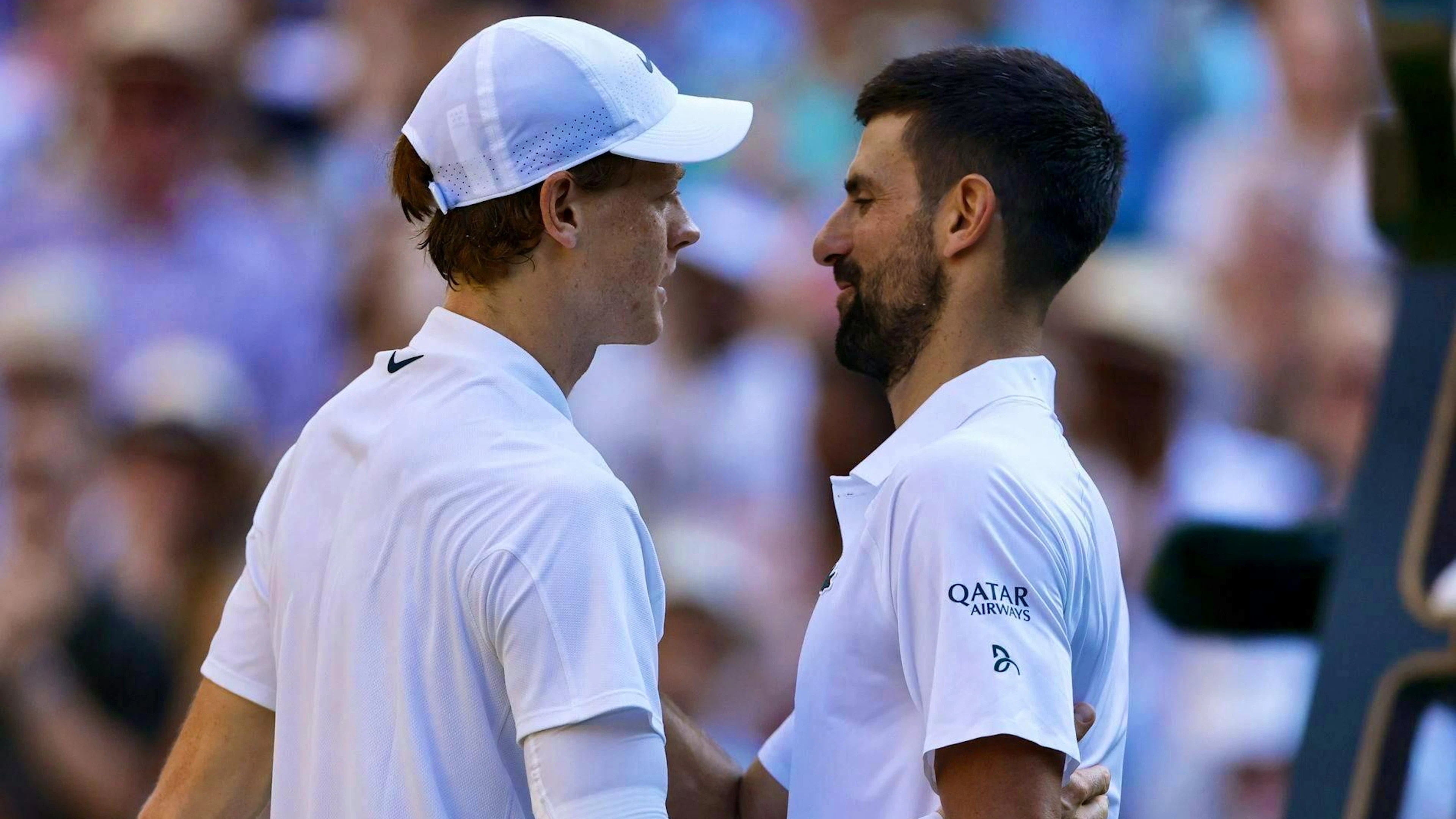 Novak Djokovic (right) has a clear opinion on Jannik Sinner's doping case.