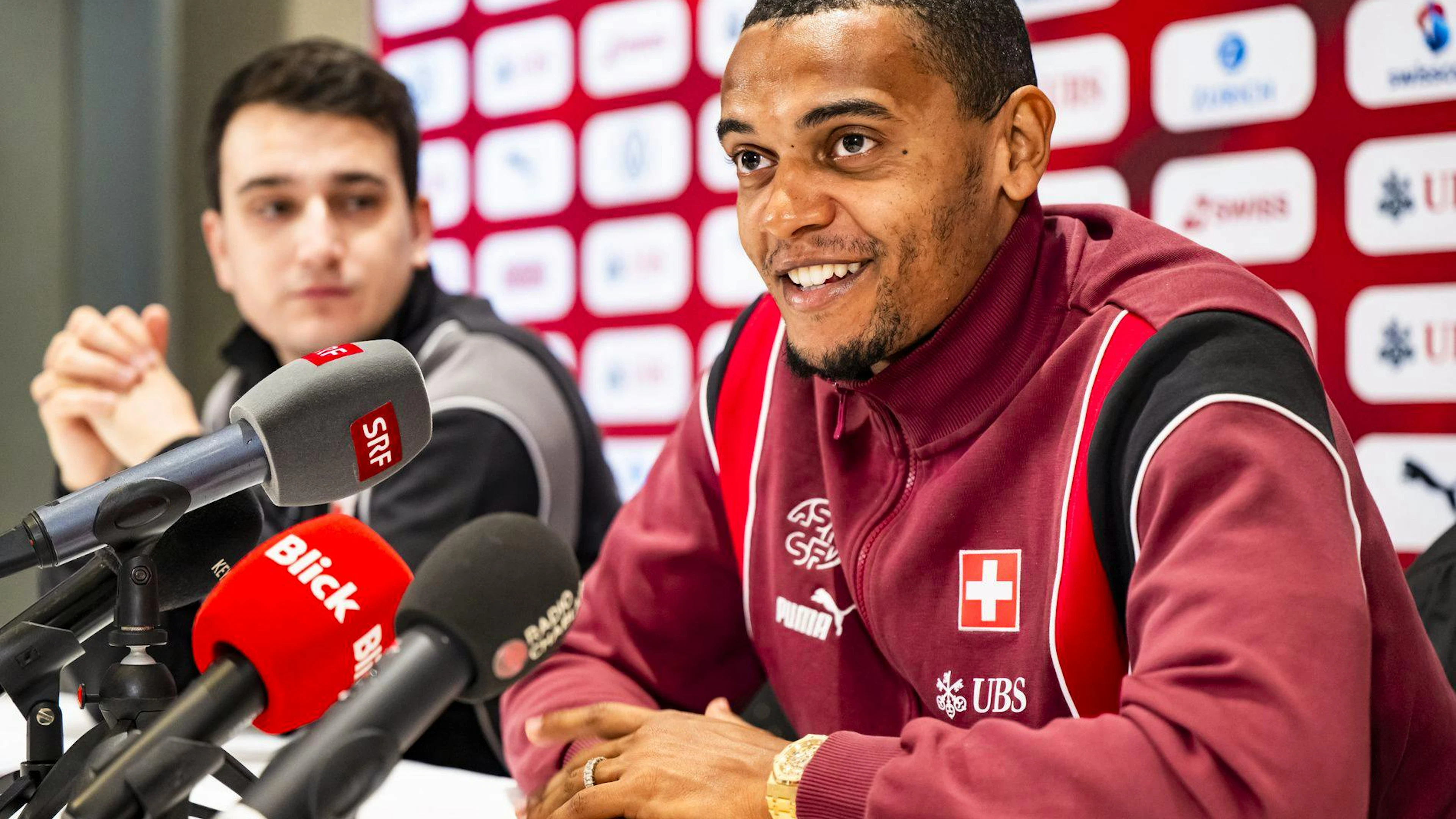 Manuel Akanji in conferenza stampa