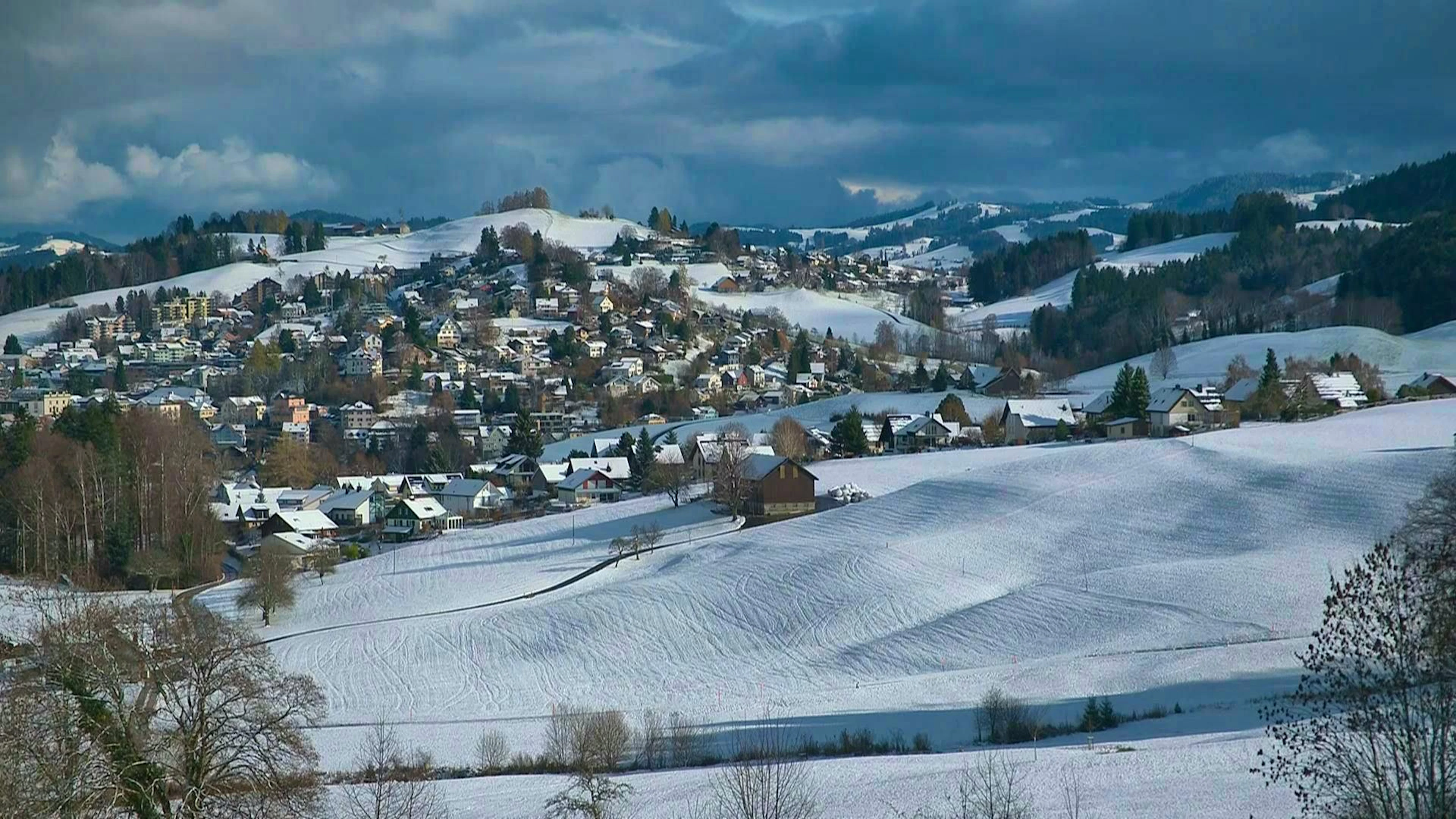 Herisau AR was transformed into a winter wonderland.