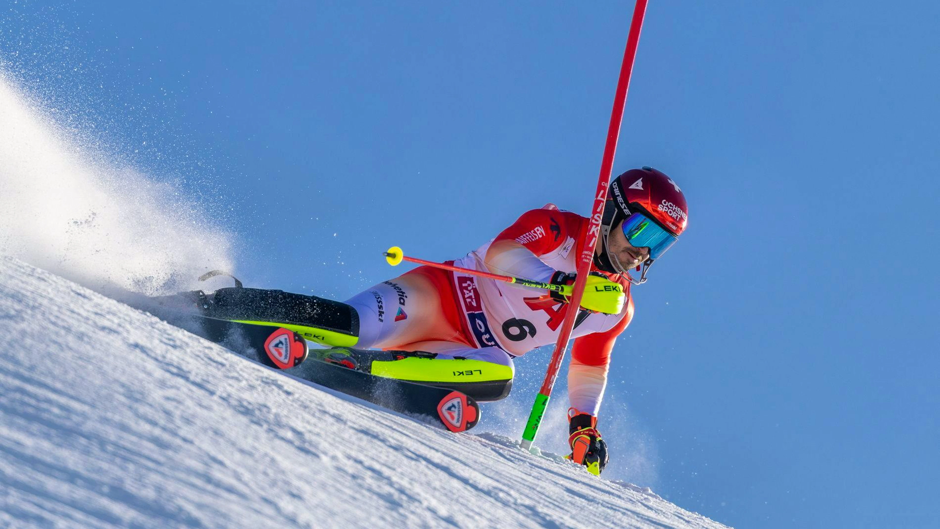 Loïc Meillard scheidet in Gurgl im 2. Lauf aus.