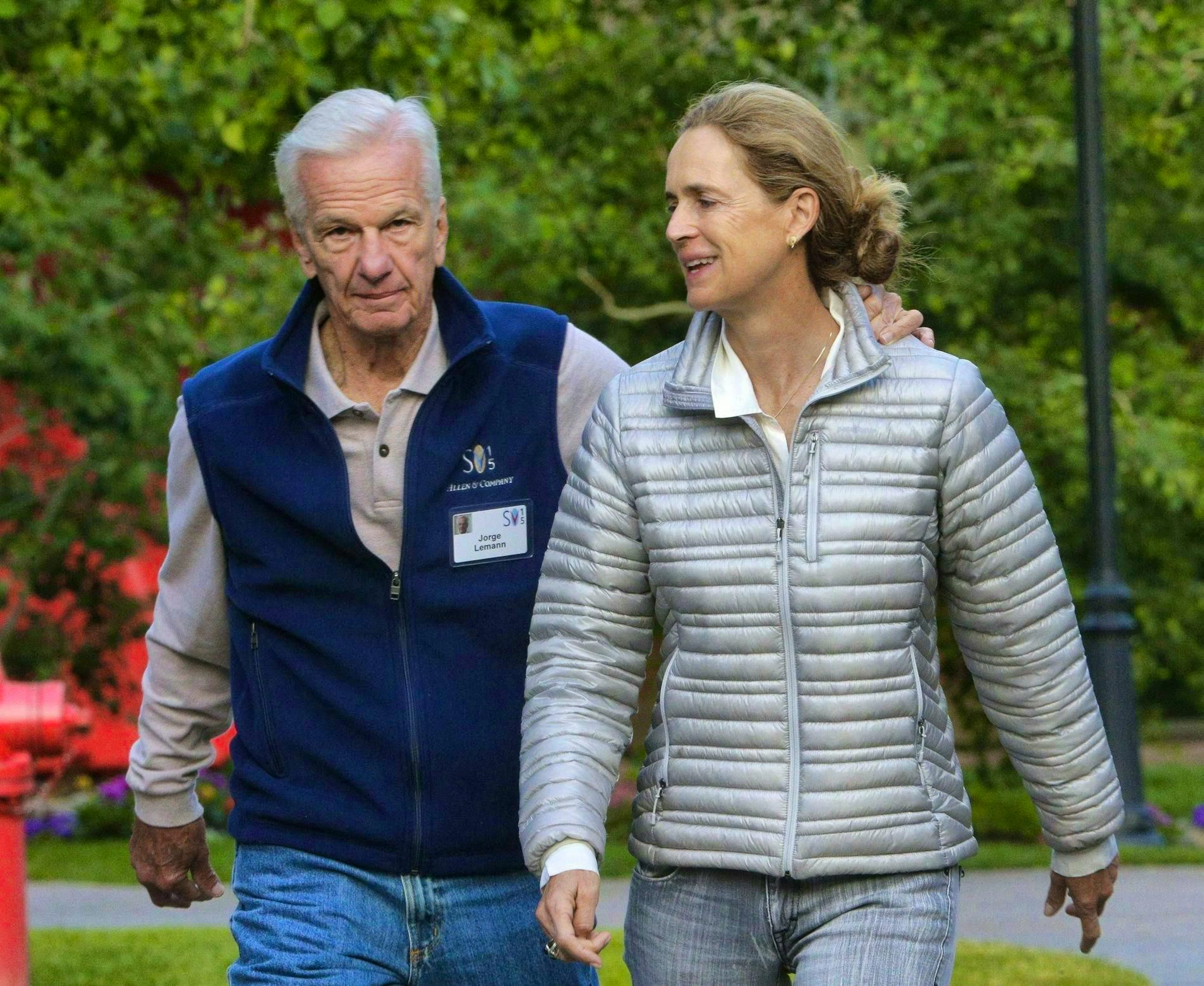 Jorge Lemann in 2015 together with his wife Susanna.