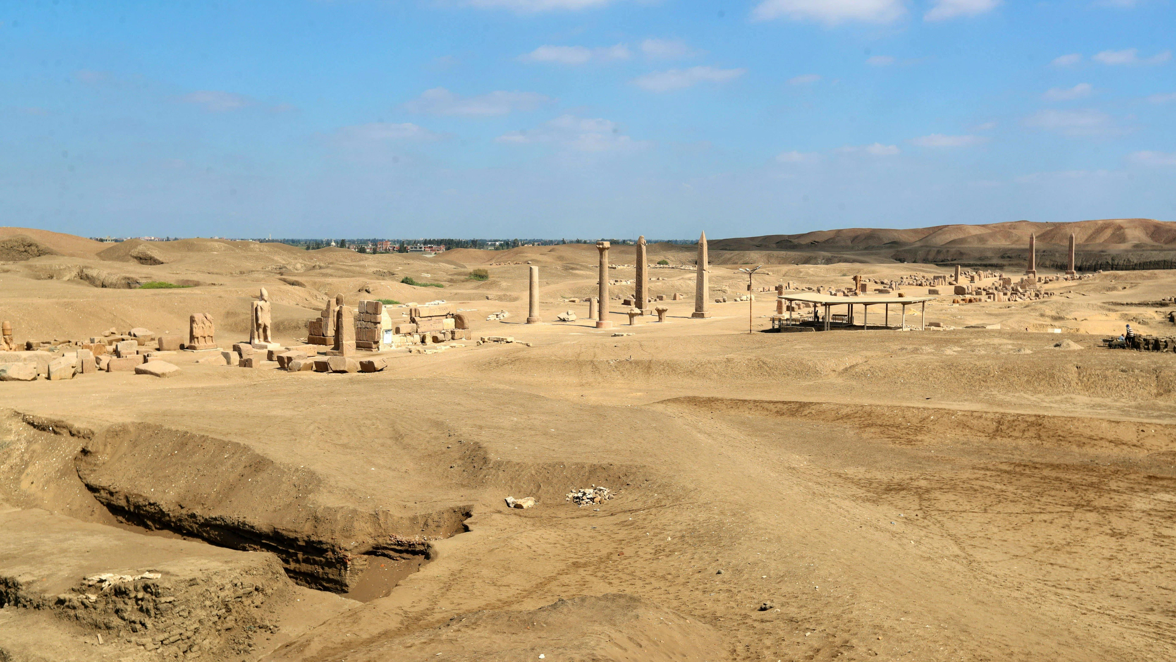 Dieses Foto, aufgenommen am 12. Oktober 2024, zeigt die Ruinen von Tanis im nordöstlichen Nildelta Ägyptens.