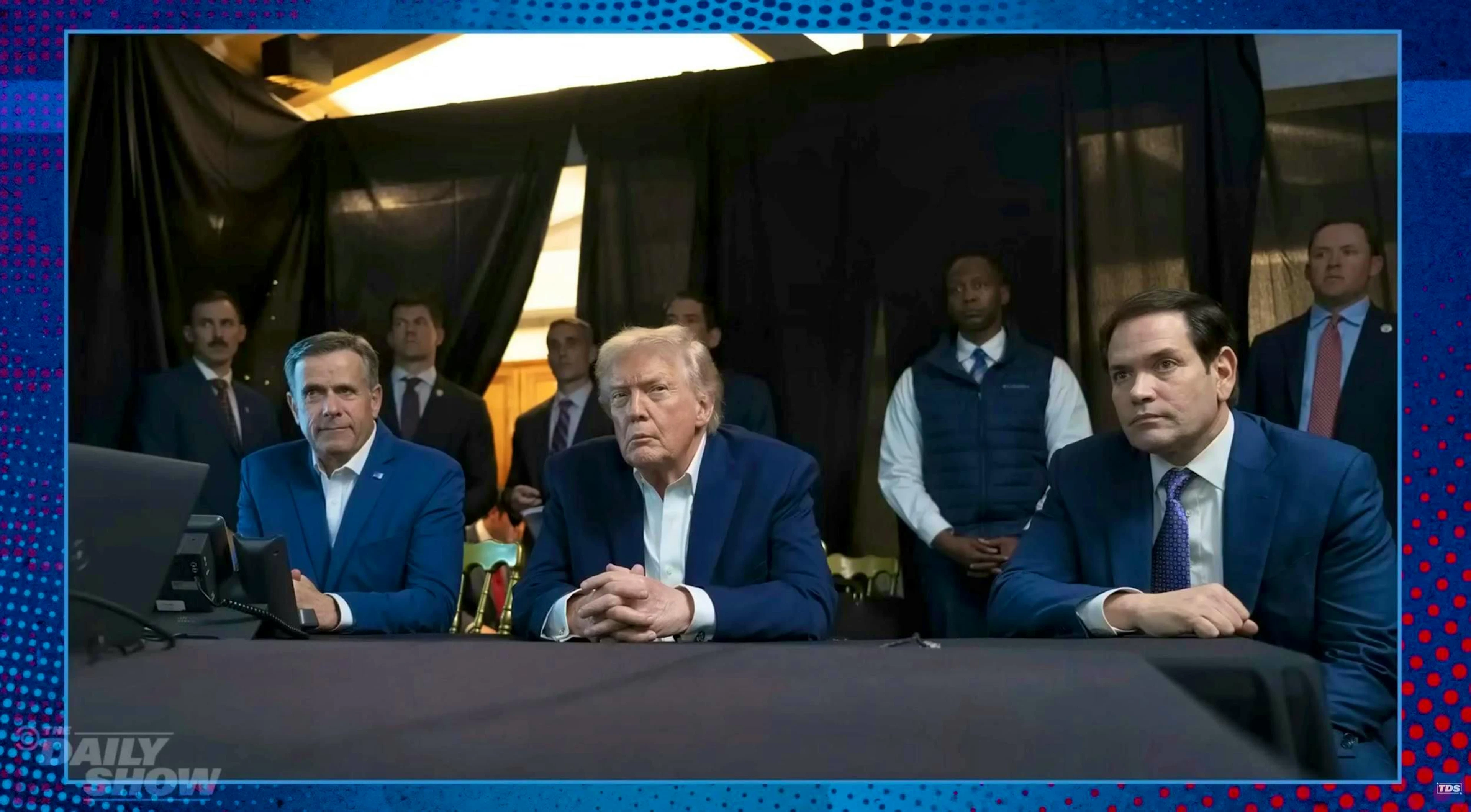 <em>Situation room</em> was yesterday: Trump in the "situation room" at his luxury Mar-a-Lago club in Flordia.