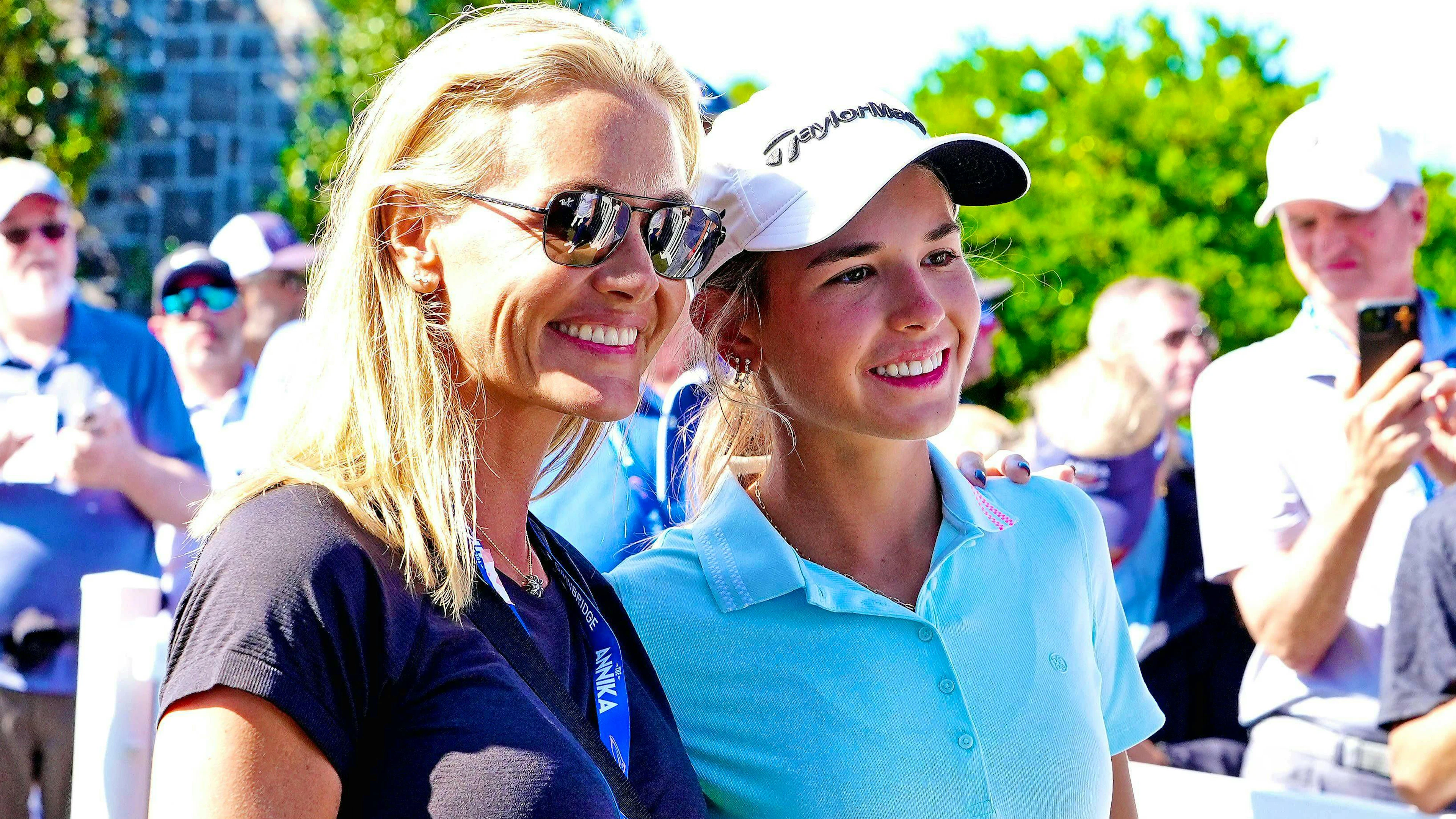 Junior golfer Kai Trump with her mother Vanessa at Pelican Golf Club in Florida in November 2025.