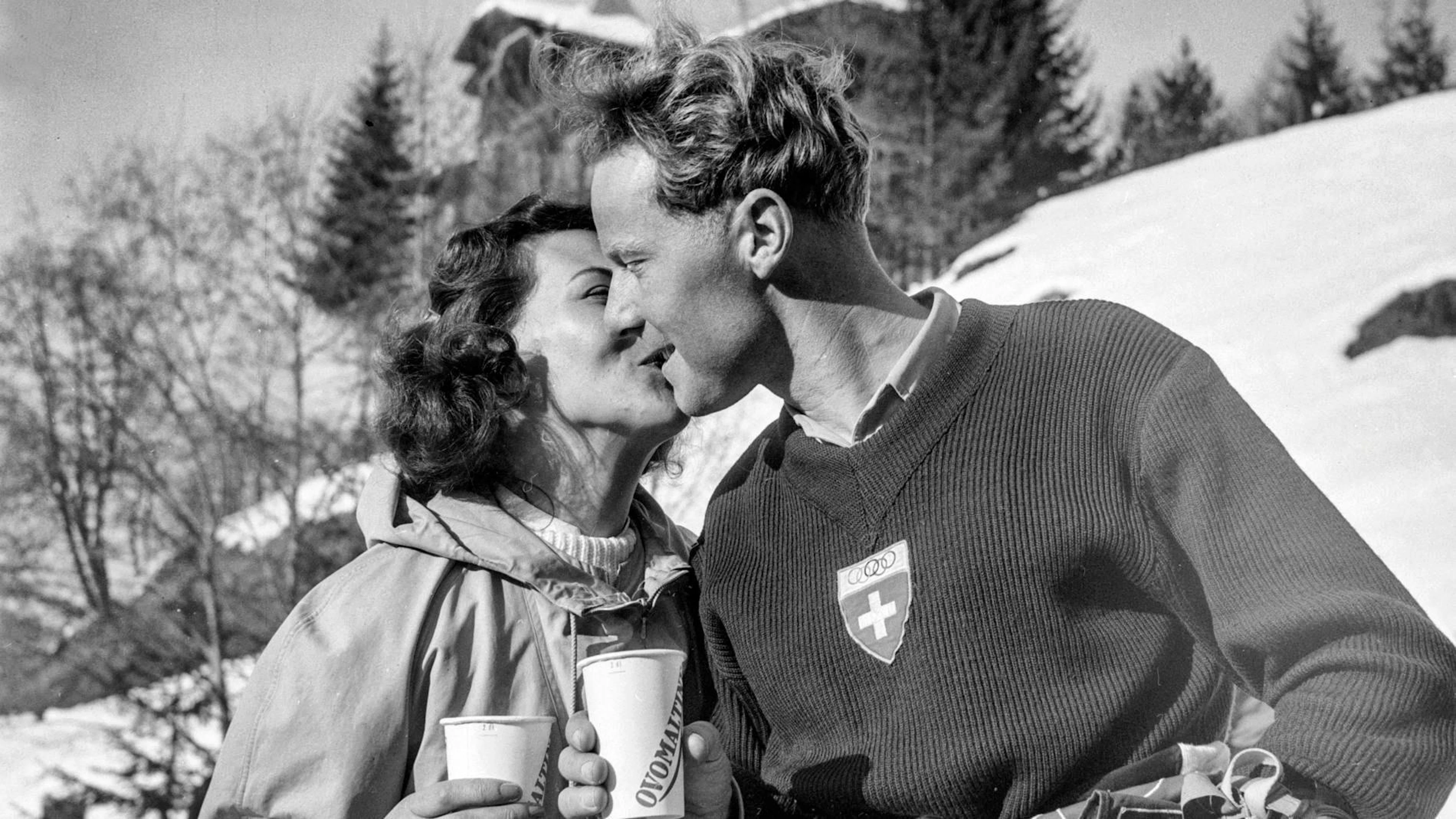 Fred Rubi (nella foto con la moglie nel 1954) ha gestito le gare di sci di Adelboden per quasi 40 anni.
