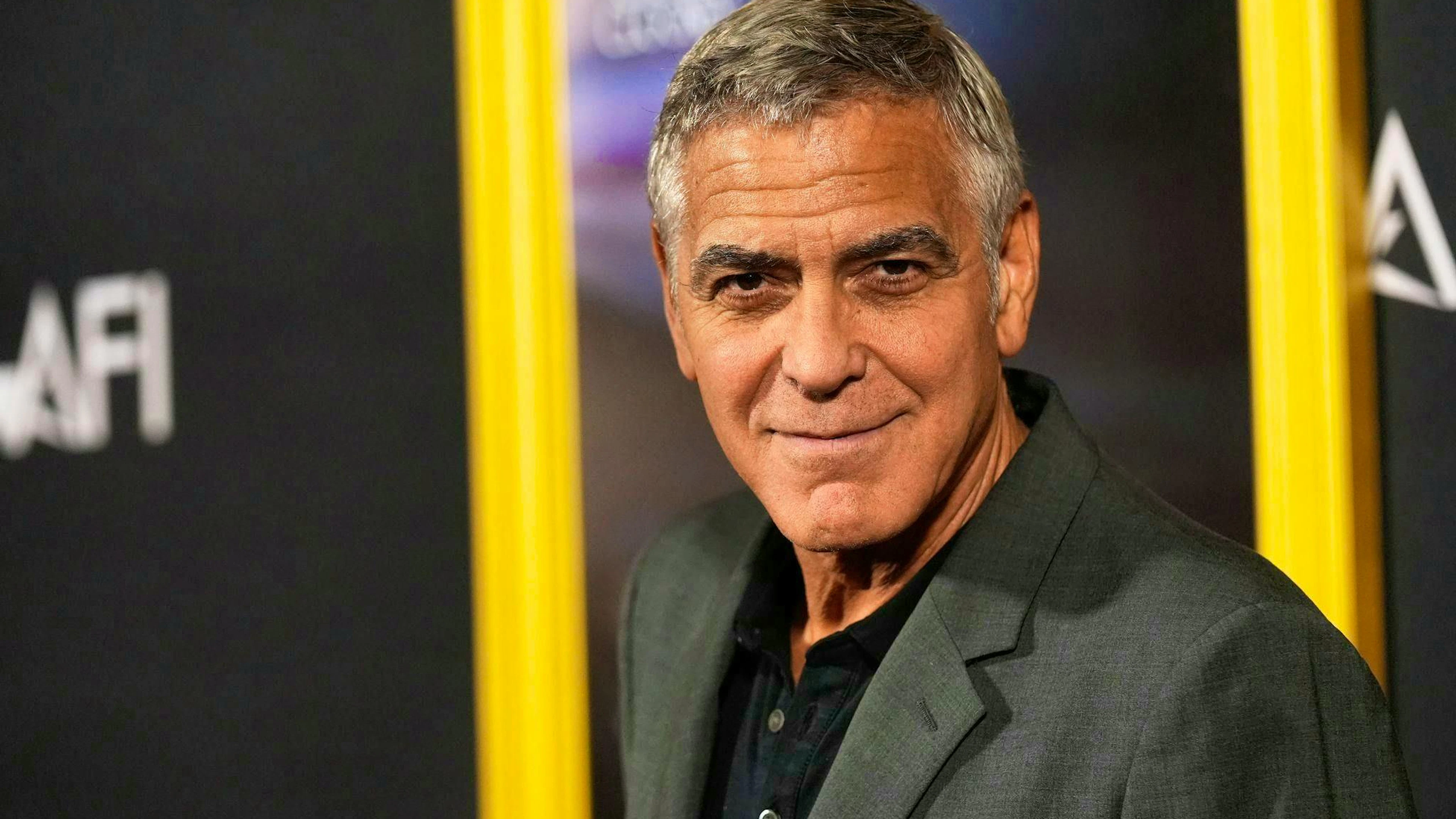 Actor George Clooney talks about his first love in an interview.