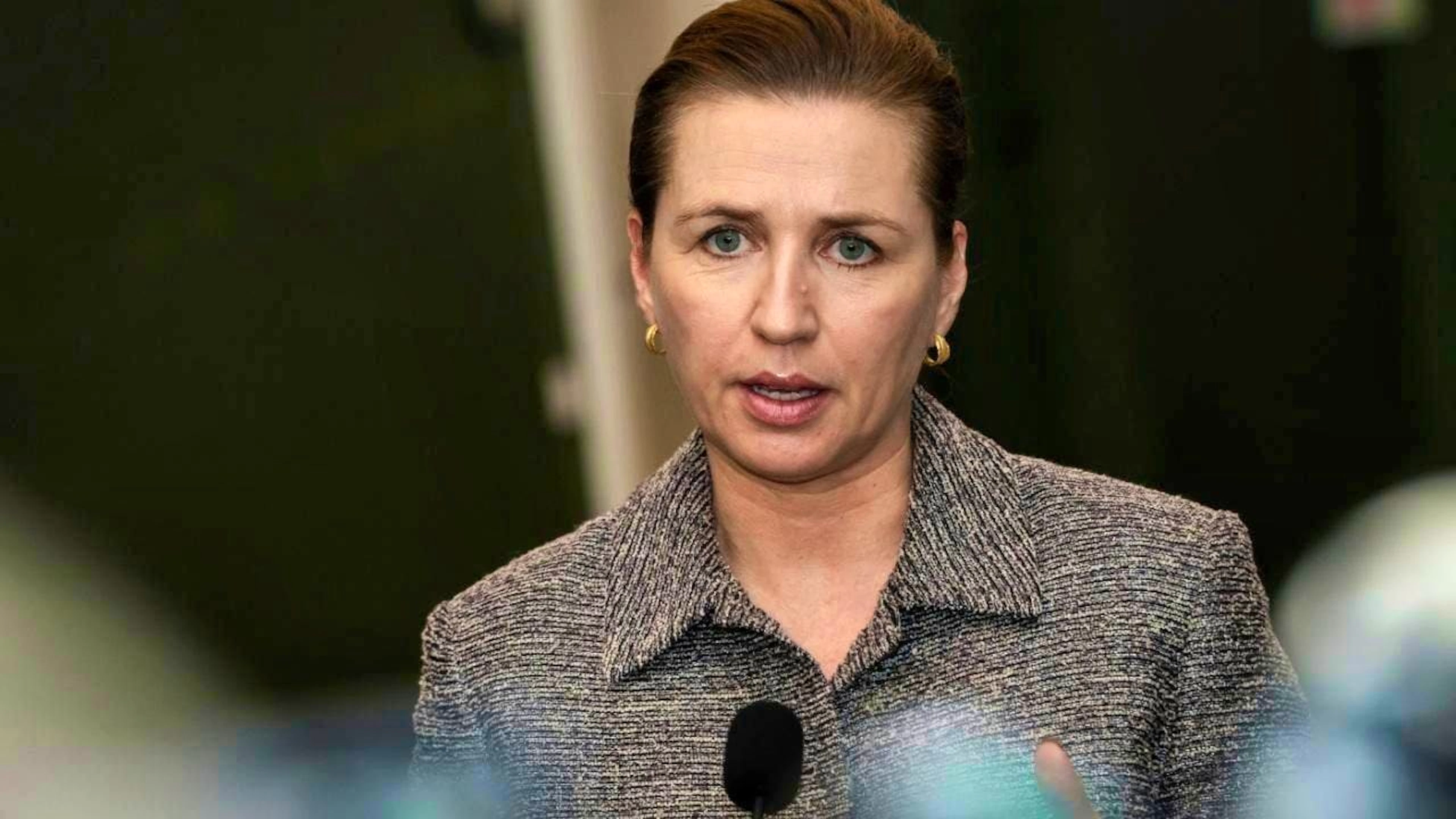 ARCHIVE - Denmark's Prime Minister Mette Frederiksen speaks into a microphone. Photo: Emil Nicolai Helms/Ritzau Scanpix Foto/dpa