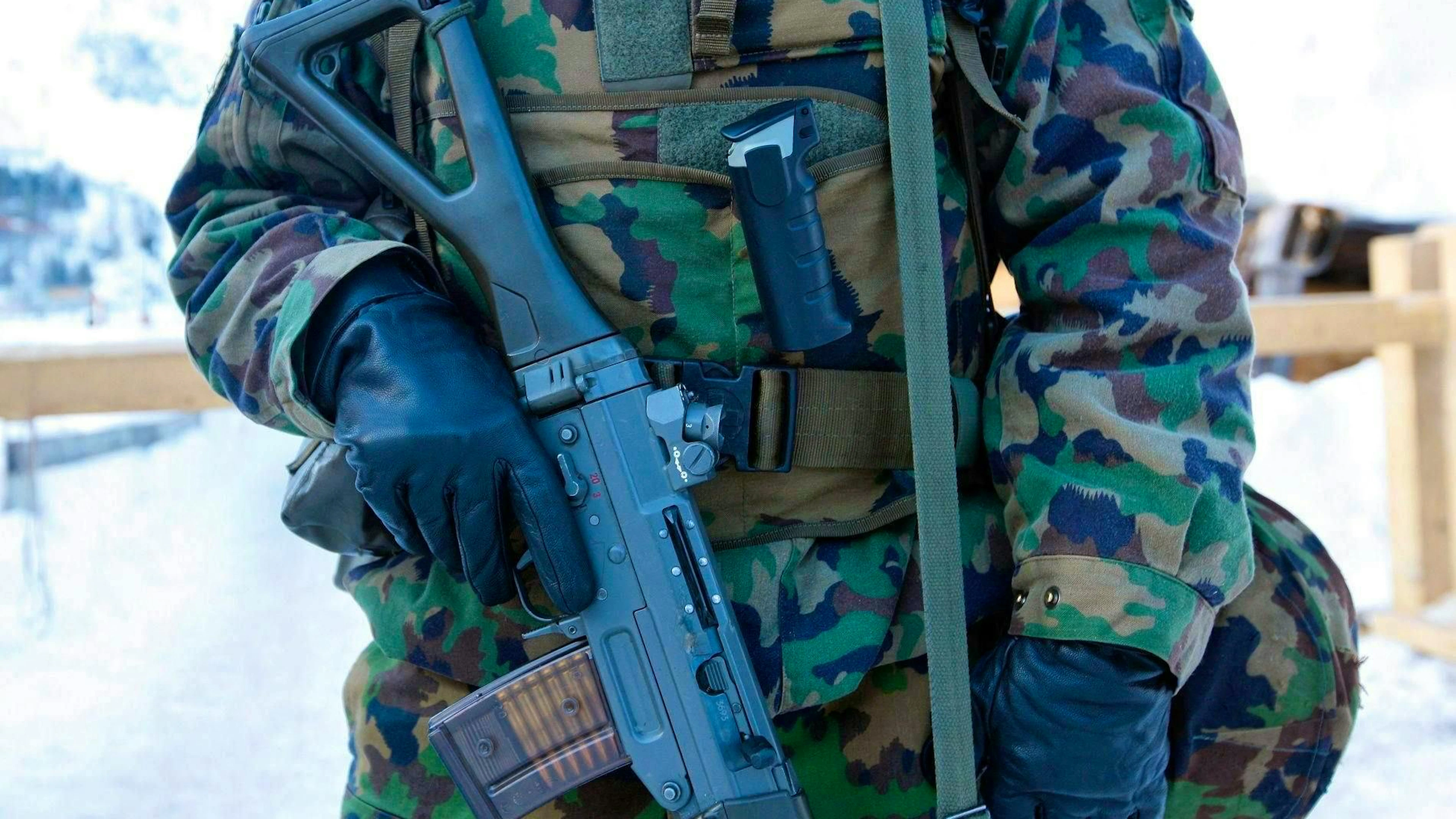 Swiss soldiers at the WEF. (symbolic image)