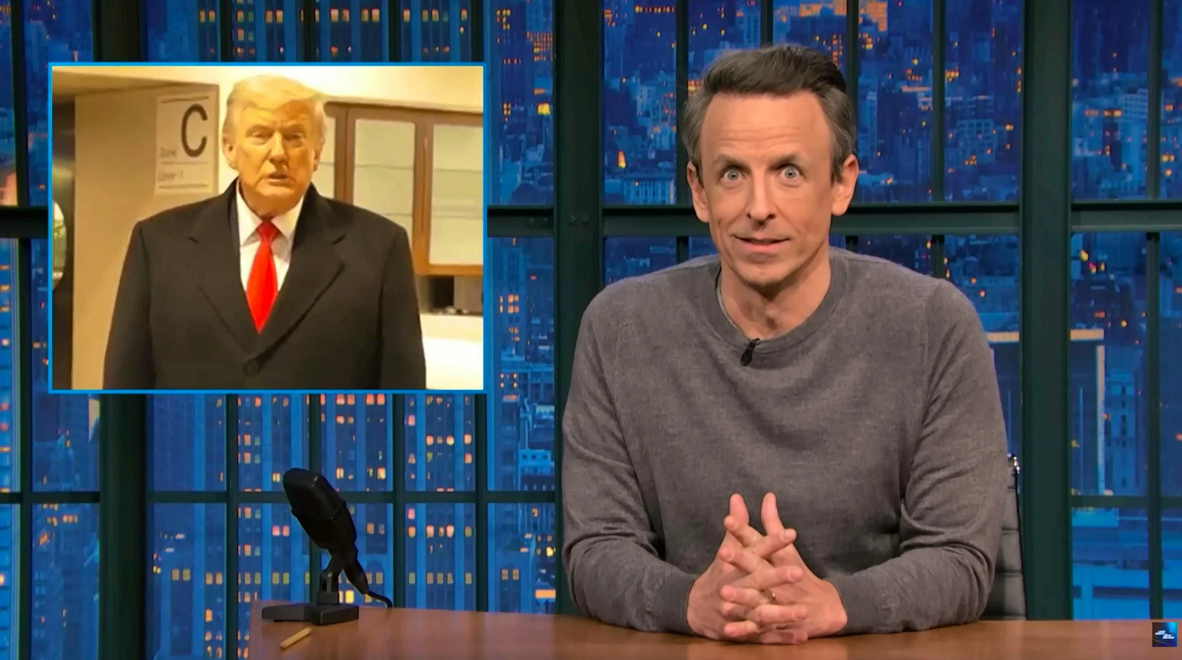 Meyers believes that Trump is solving a problem that the 79-year-old created himself.