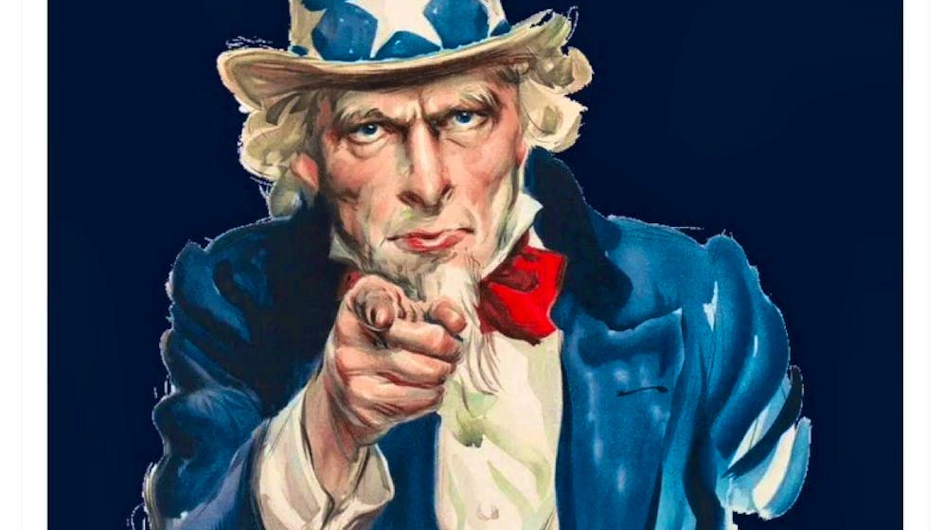 "I want you for U.S. Army": "Uncle Sam" used this slogan to recruit recruits as a personified nation during the First World War. The Department of Homeland Security <a target="_blank" rel="nofollow" href="https://x.com/DHSgov/status/1950271979585425794">takes</a> up the subject on July 29, 2025 and writes: "Criminals and sex offenders have invaded America. We need you to kick them out."