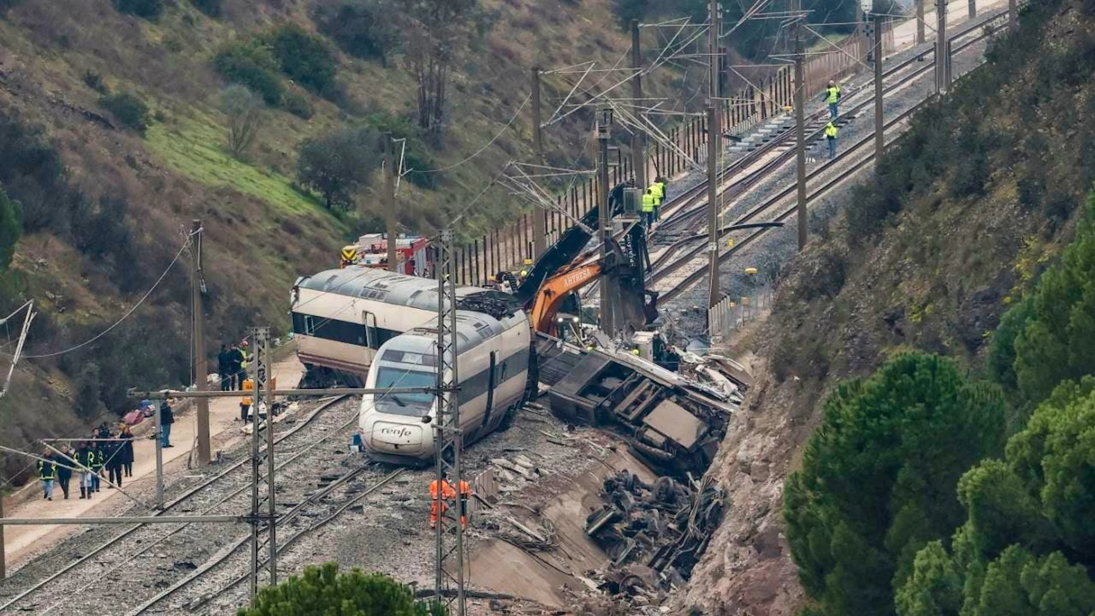 Il luogo del disastro ferroviario.